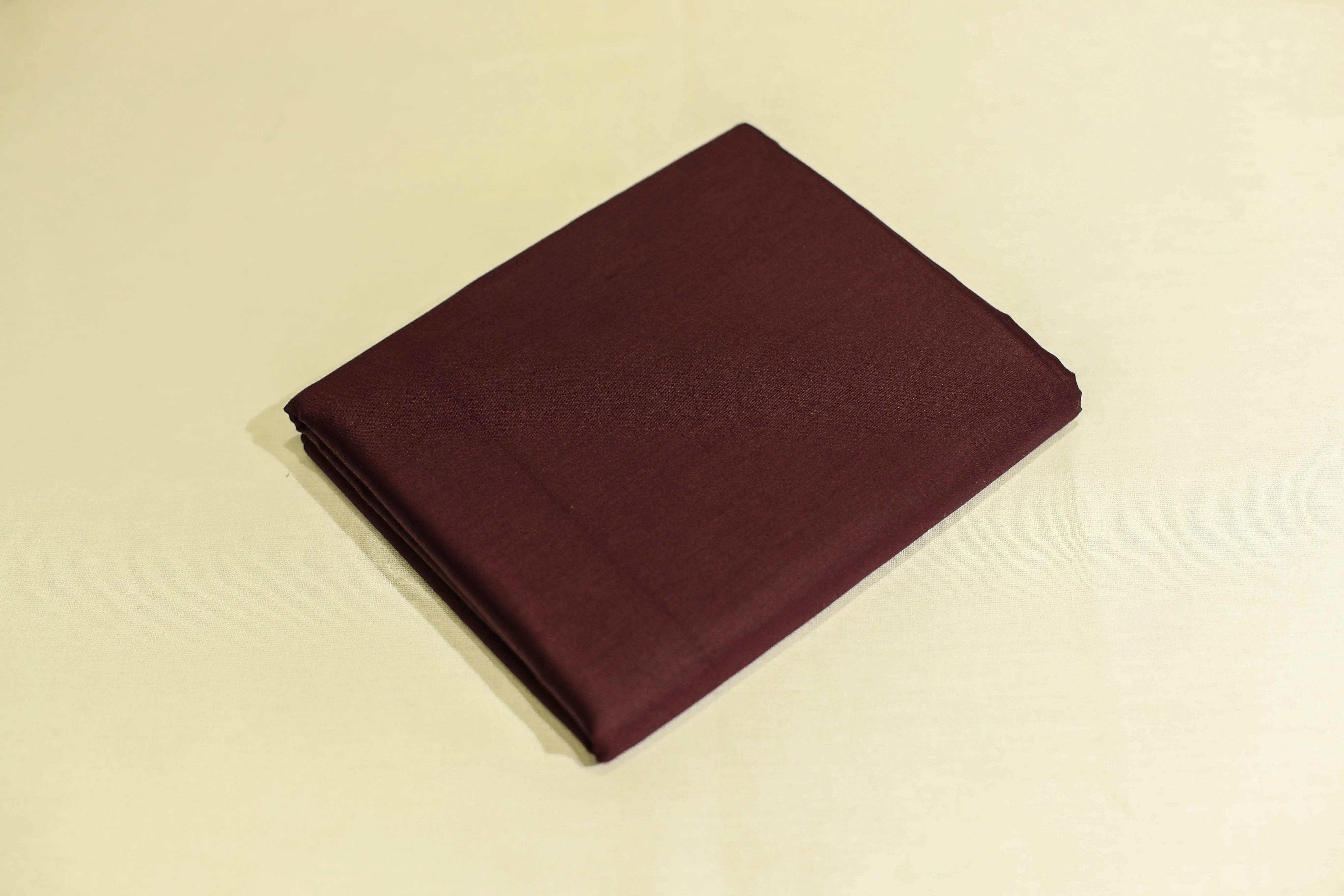 Mfoks : Everyday Plain Cotton Satin Fabric - Wine - M'Foks