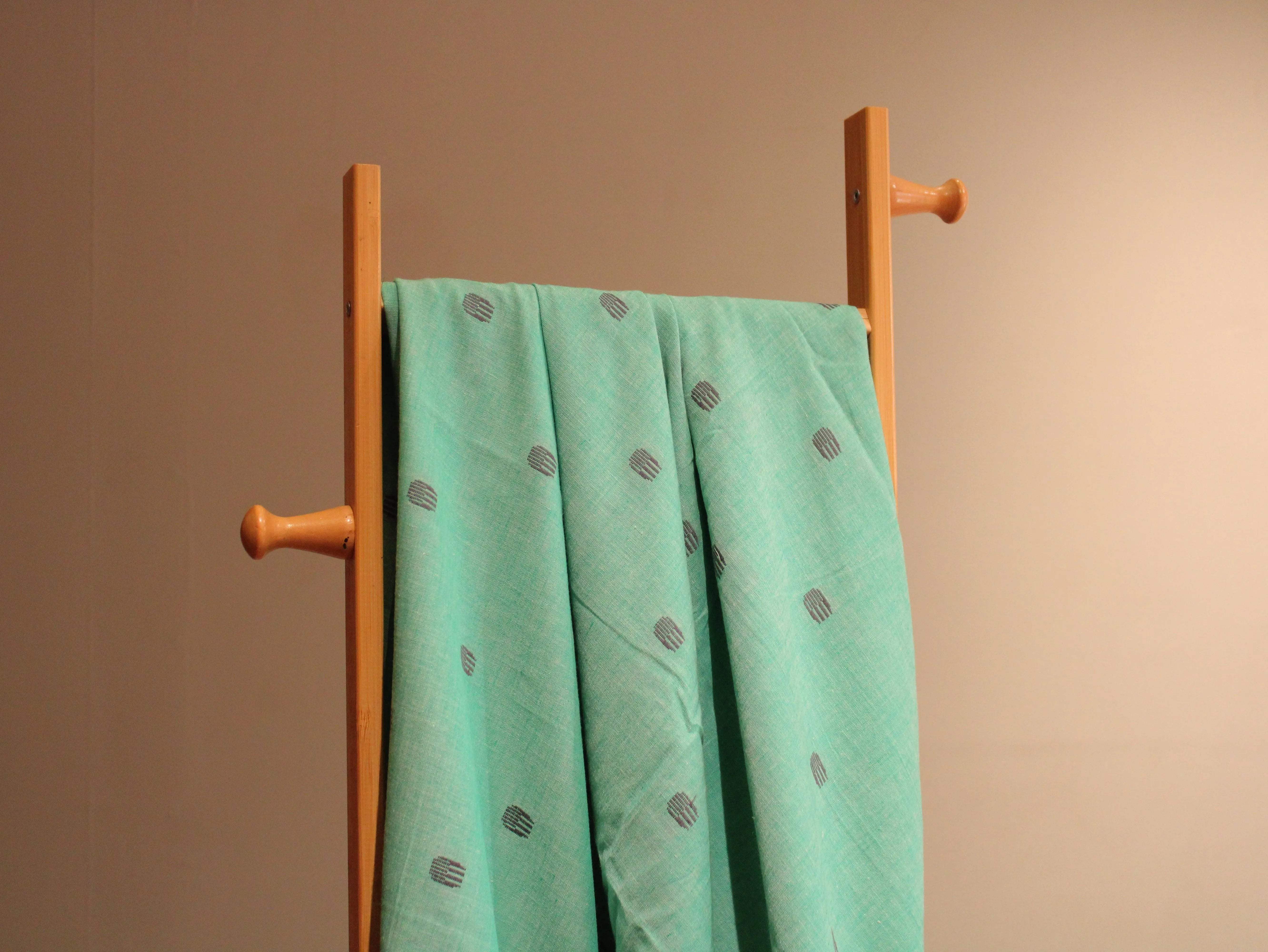 Natural Cotton Woven Fabric - Sea Green - M'Foks
