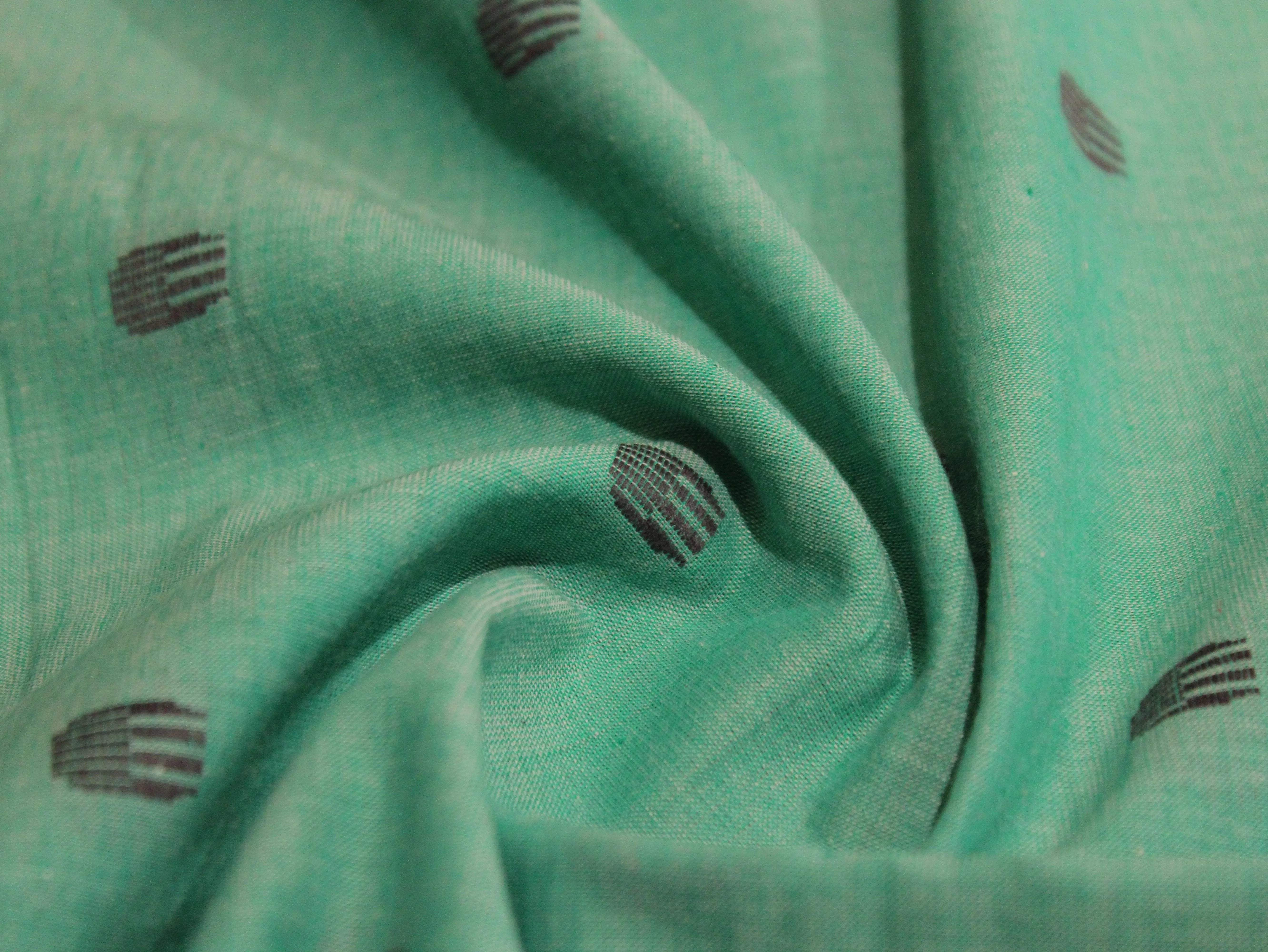 Natural Cotton Woven Fabric - Sea Green - M'Foks