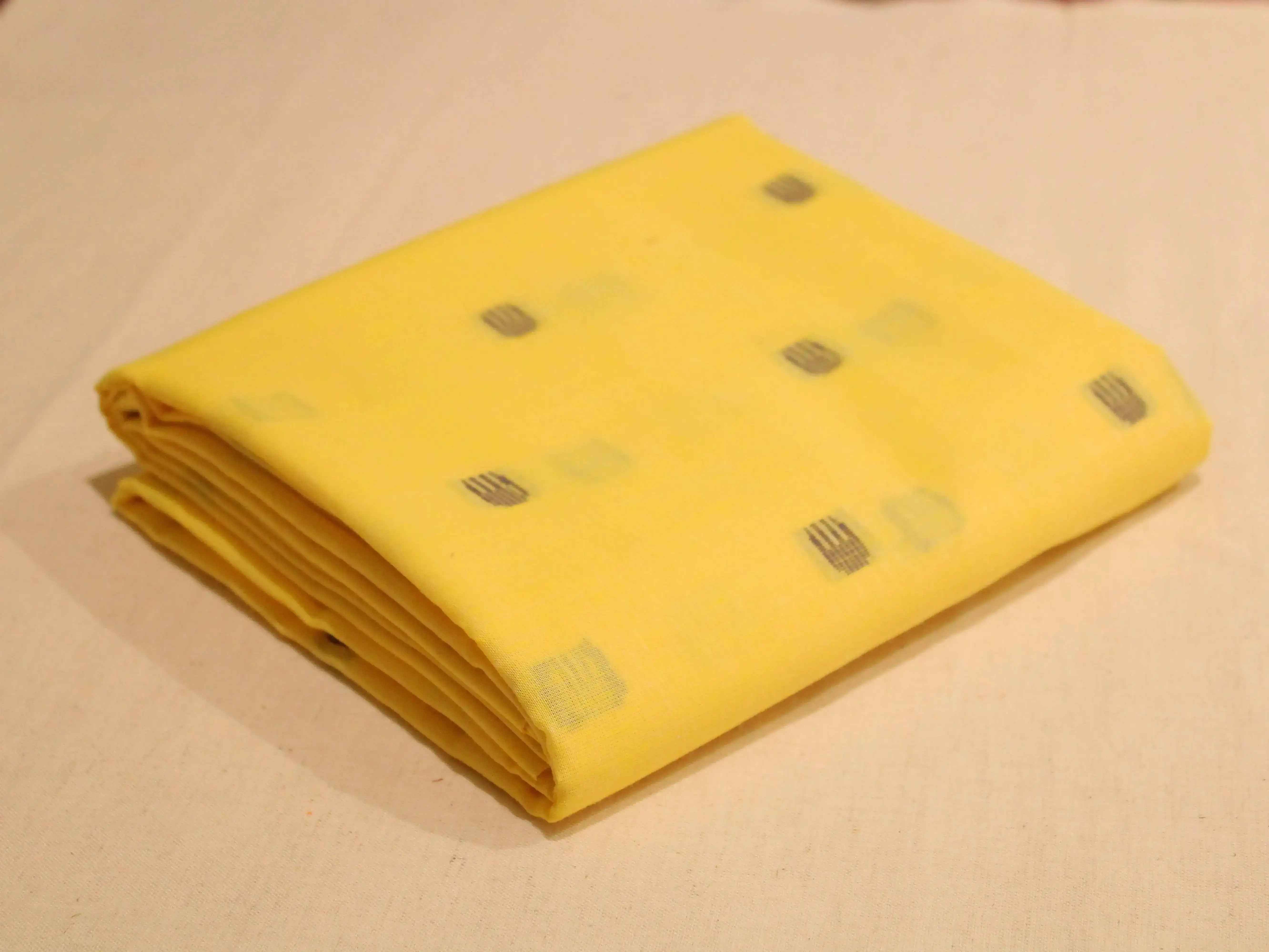 Natural Cotton Woven Fabric - Yellow