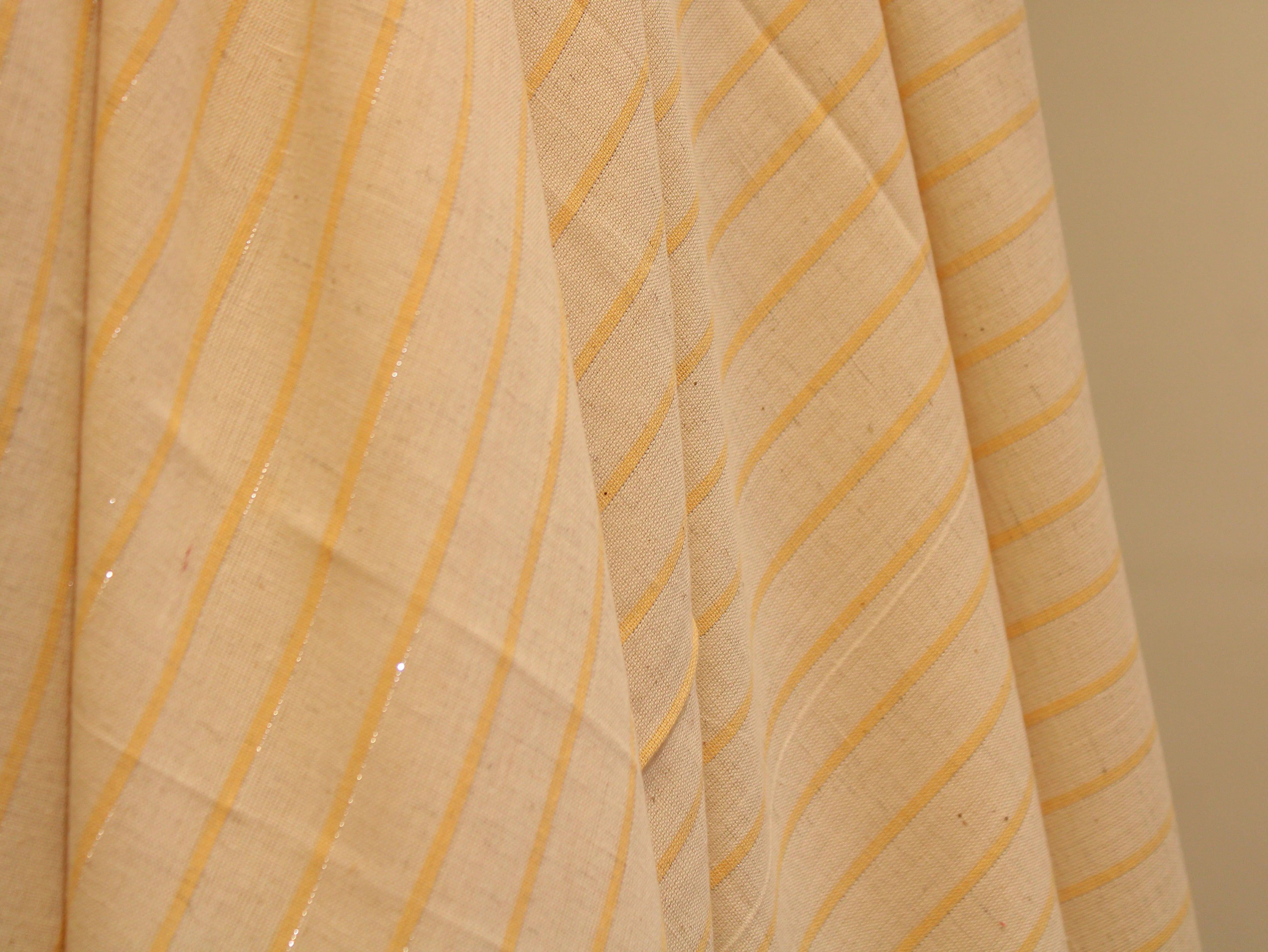 Natural Khadi Cotton With Lurex Woven Dyeable Fabric - M'Foks