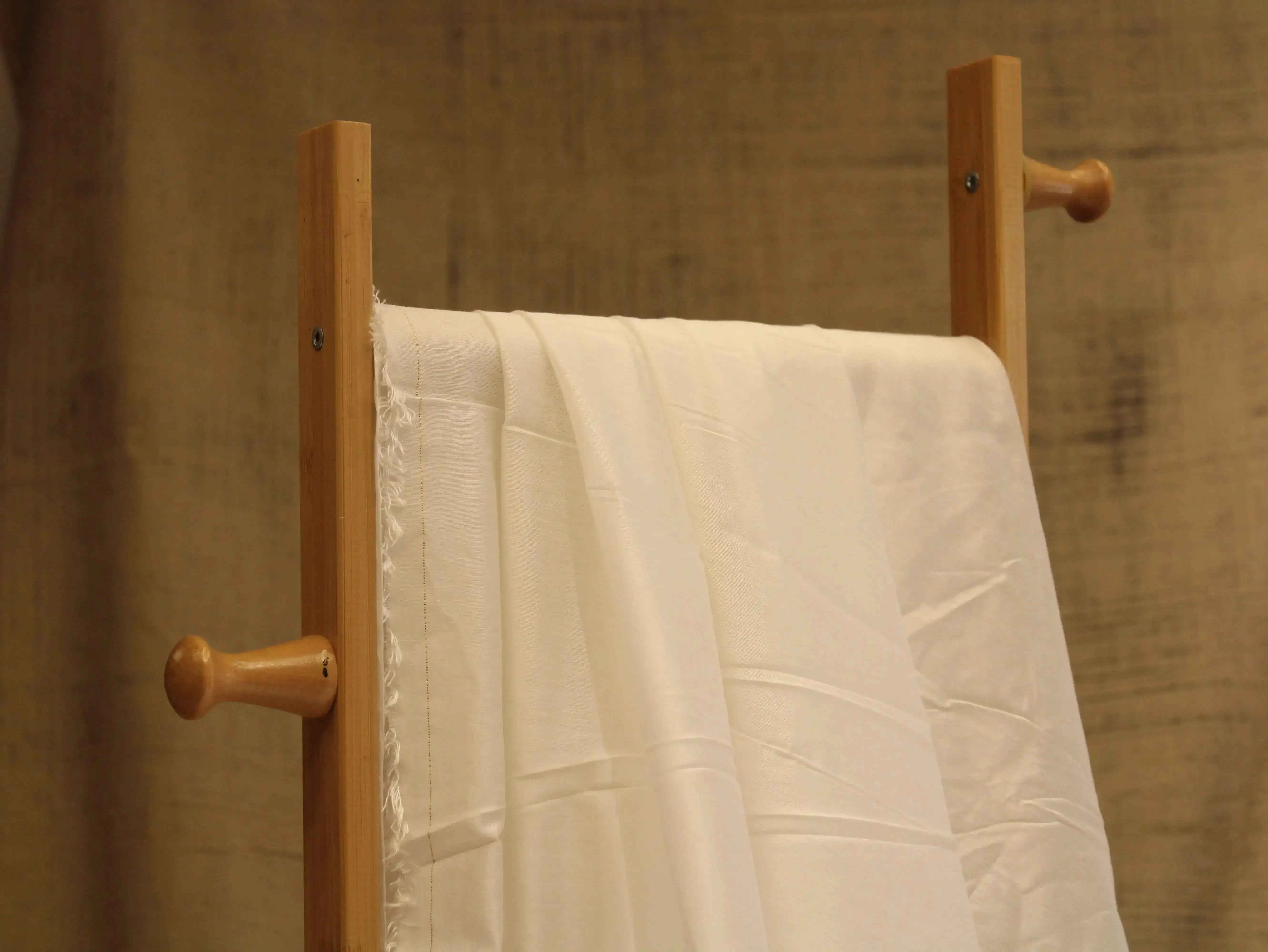 Plain White Dyeable Chanderi Silk Fabric