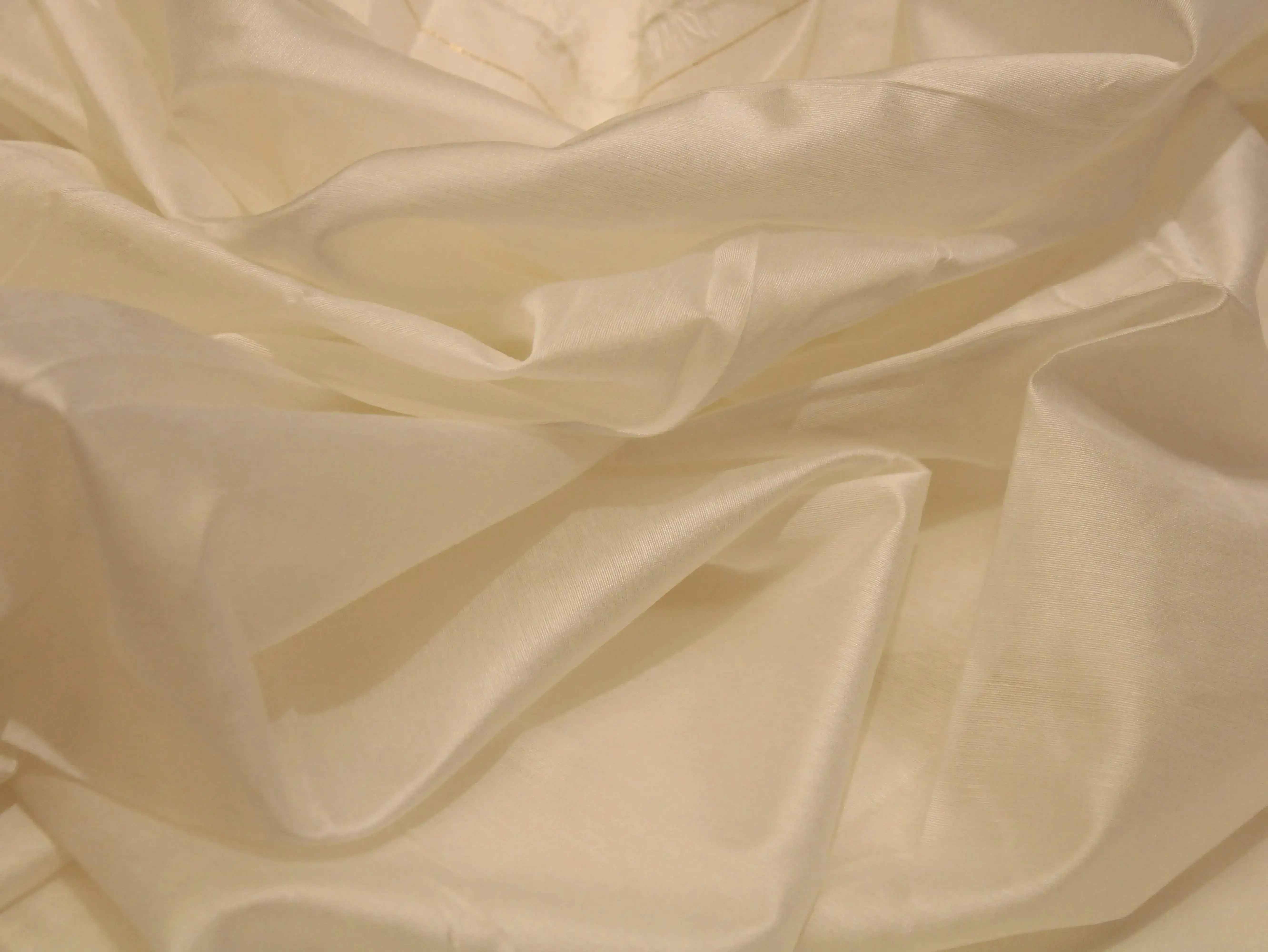 Plain White Dyeable Chanderi Silk Fabric