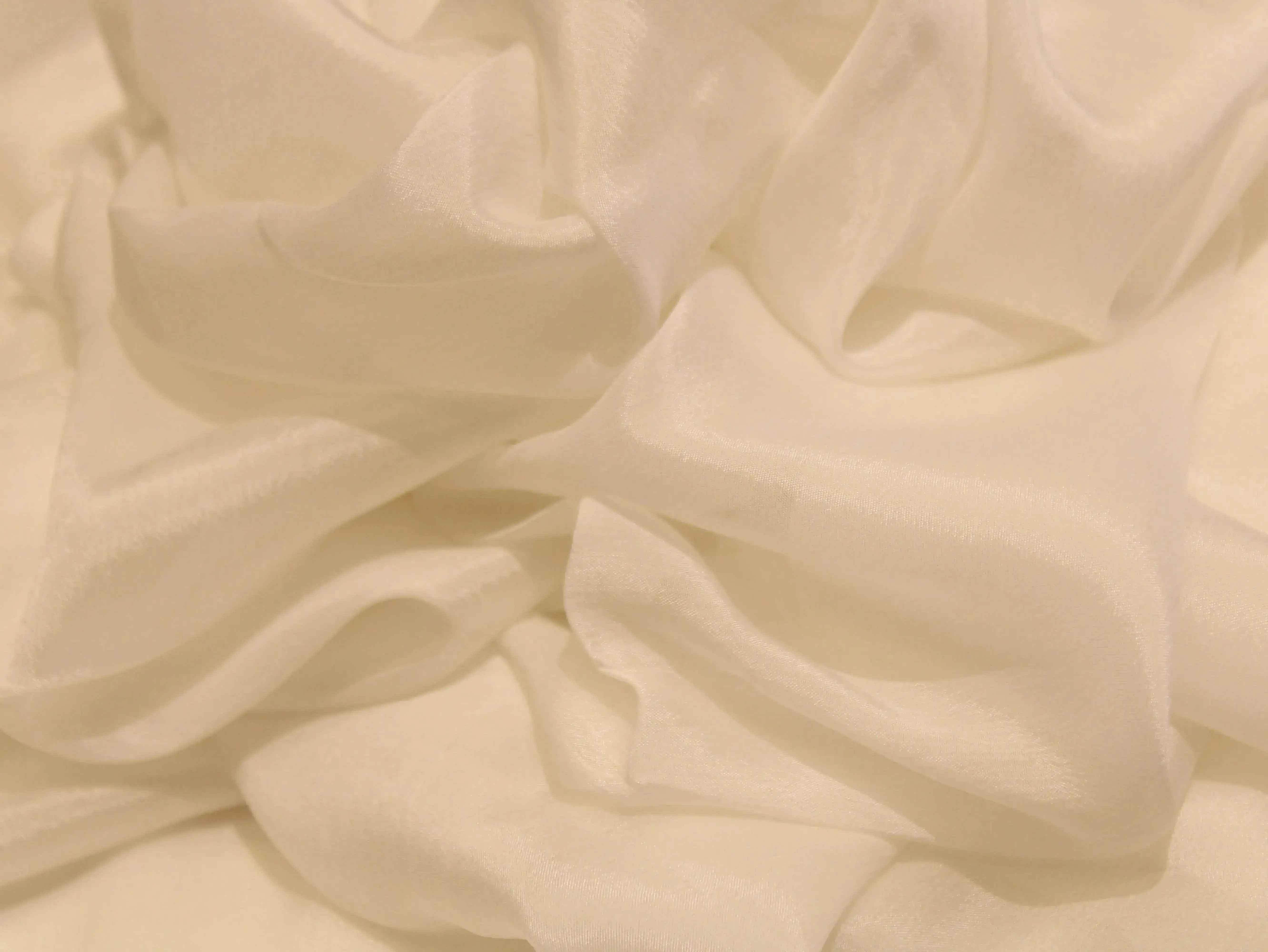 Plain White Dyeable Chinon Fabric