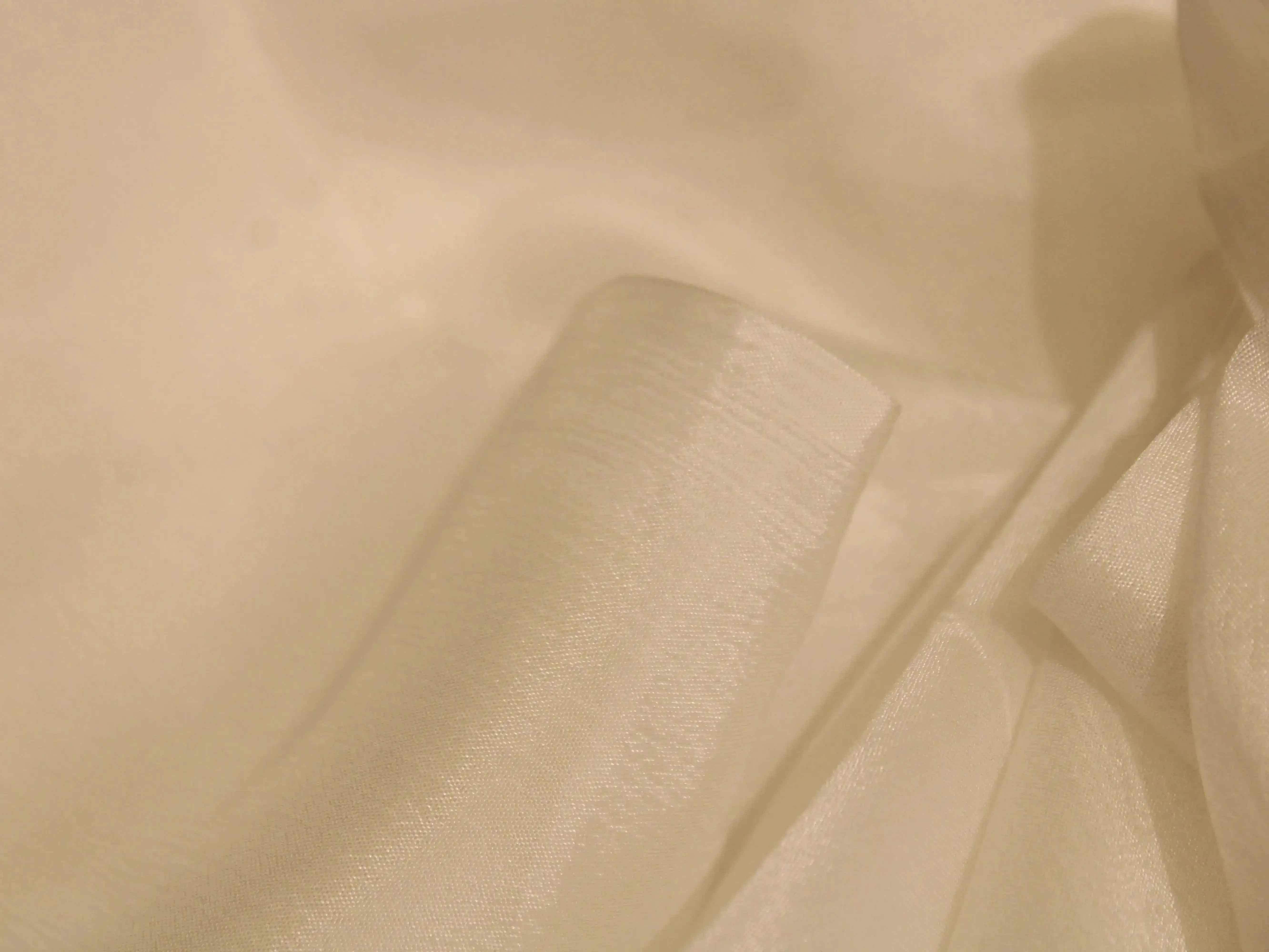 Plain White Dyeable Chinon Fabric