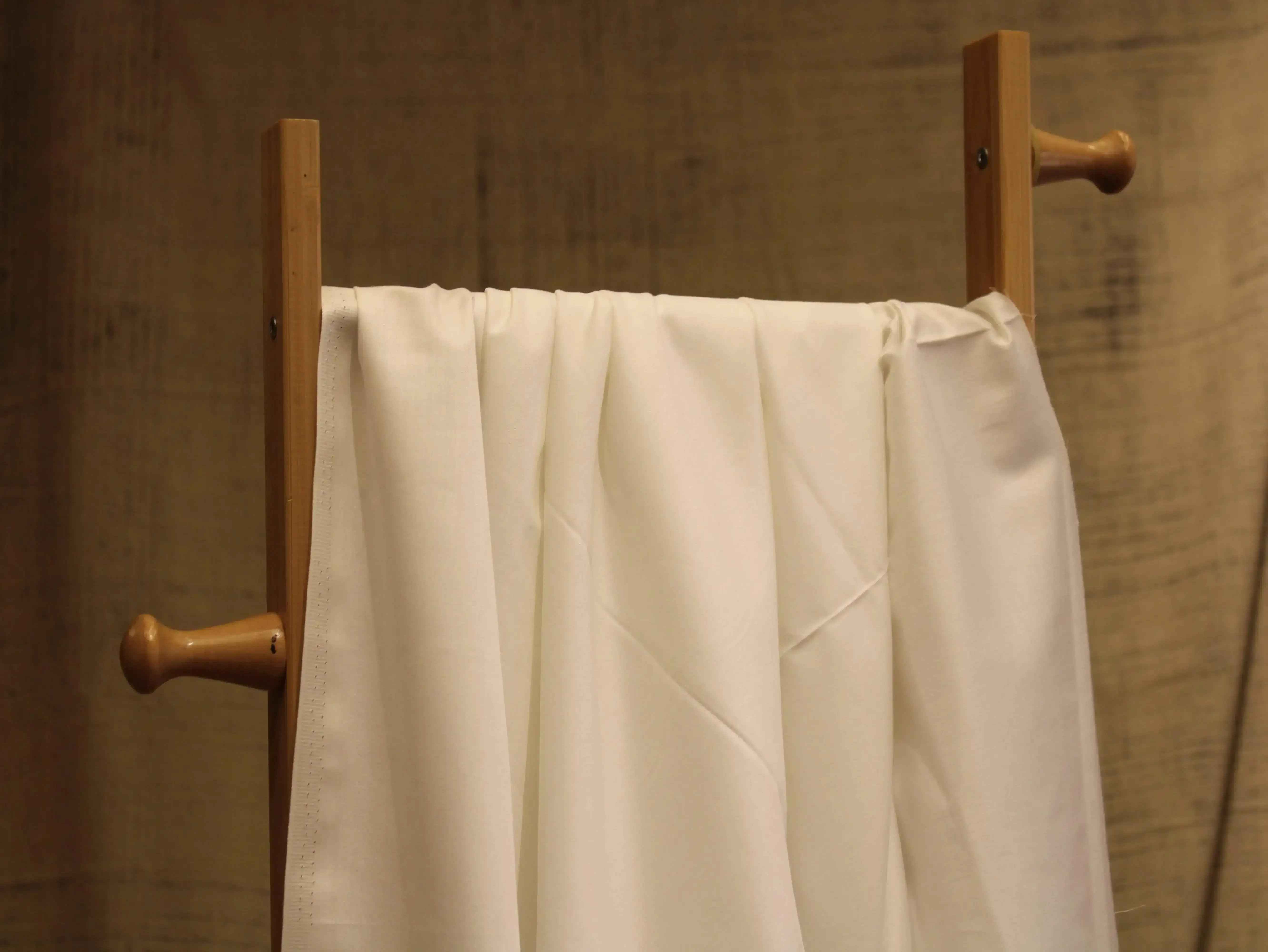 Plain White Dyeable Cotton Satin Fabric