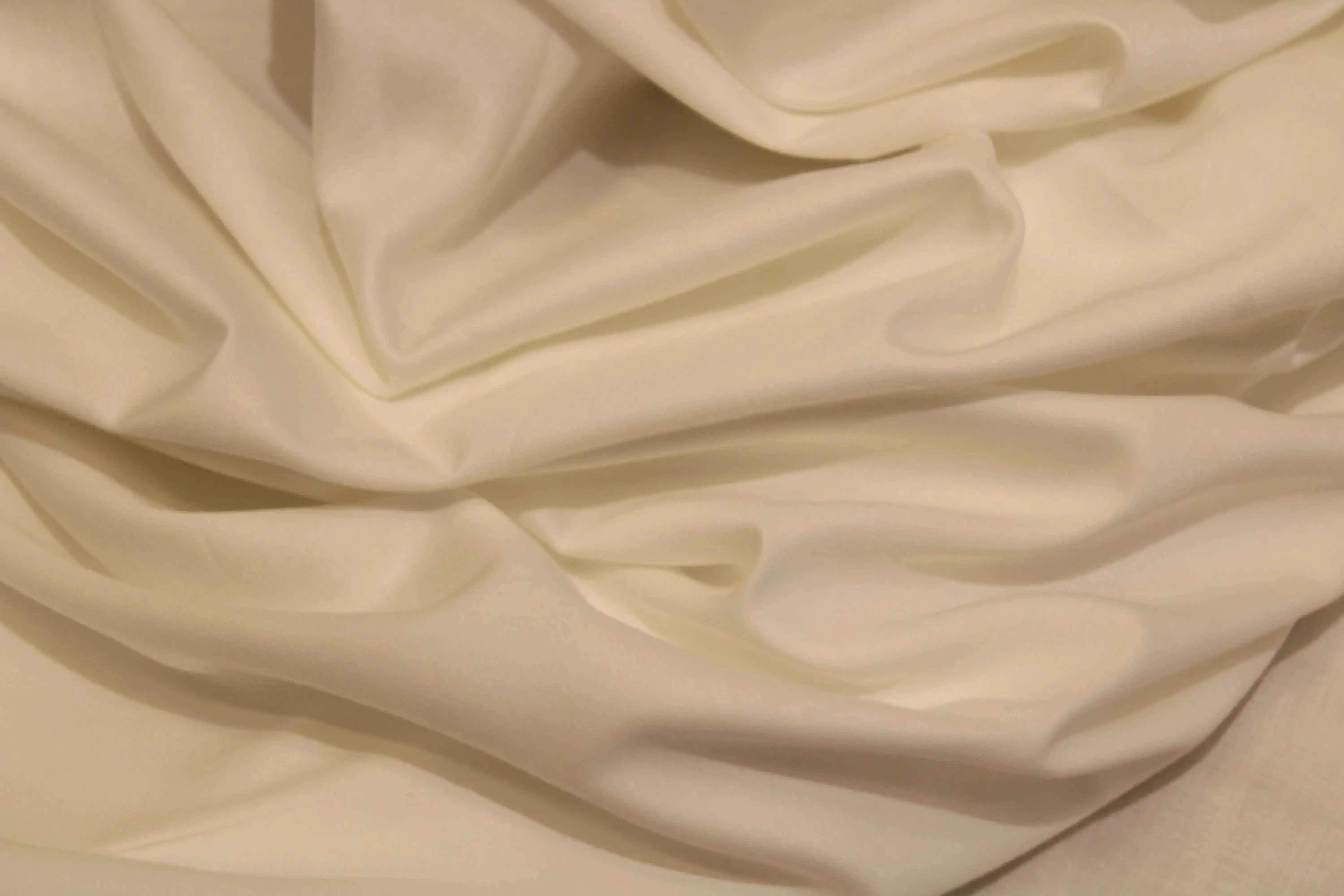Plain White Dyeable Cotton Satin Fabric
