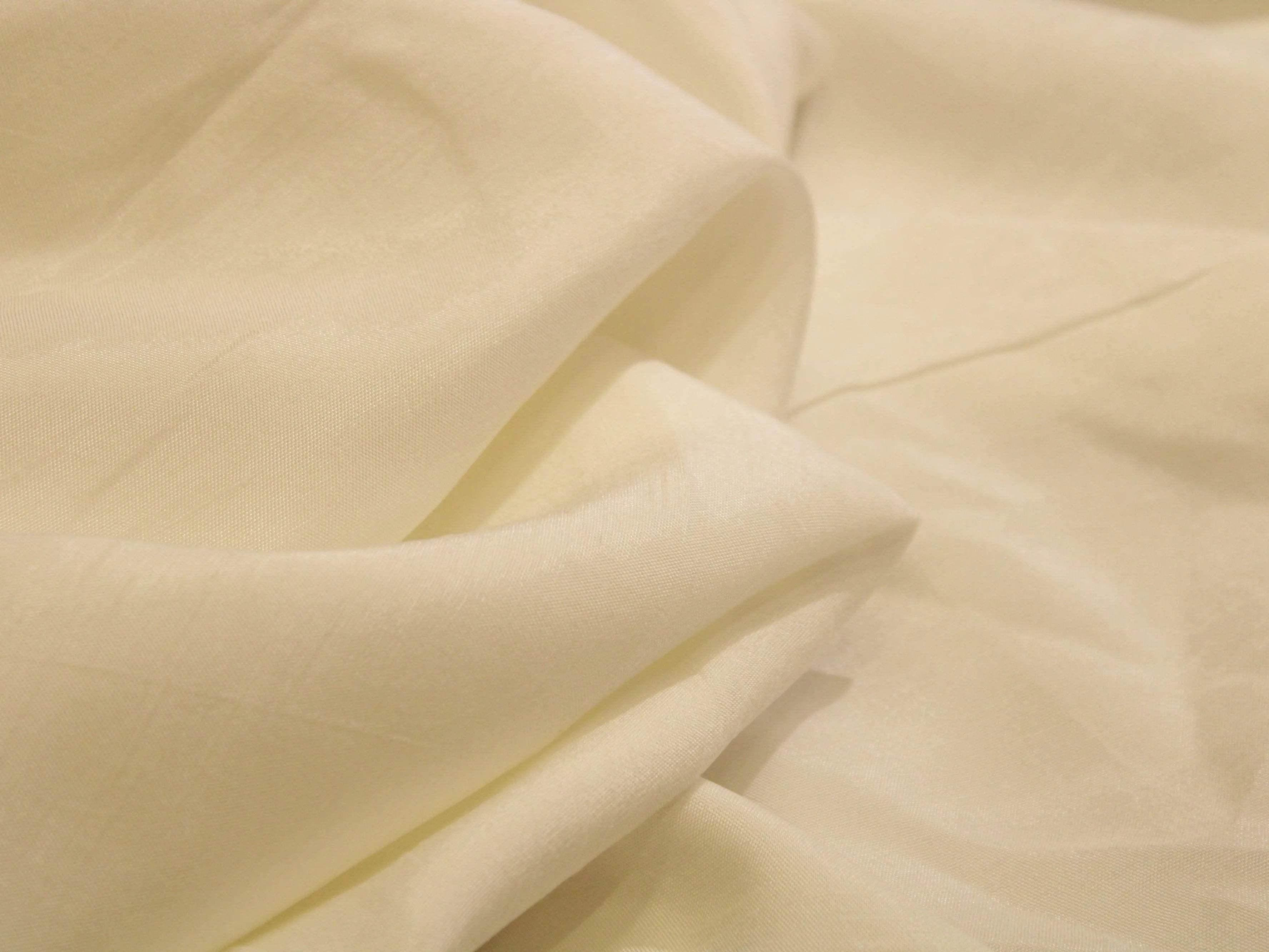Raw Silk RFD Plain White Dyeable Fabric – (44 Inches)