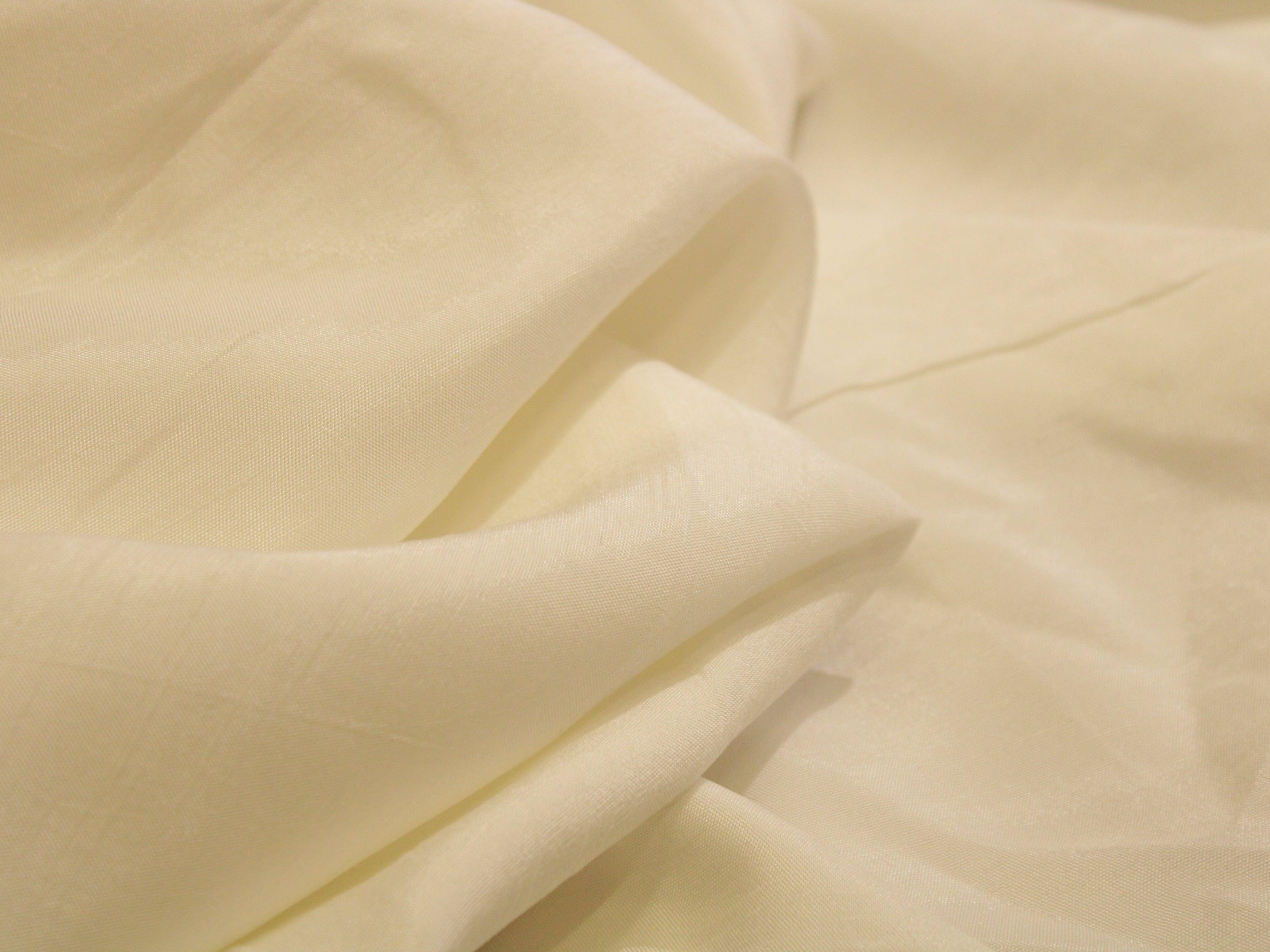 Plain White Dyeable Pure flat Raw Silk Fabric - M'Foks