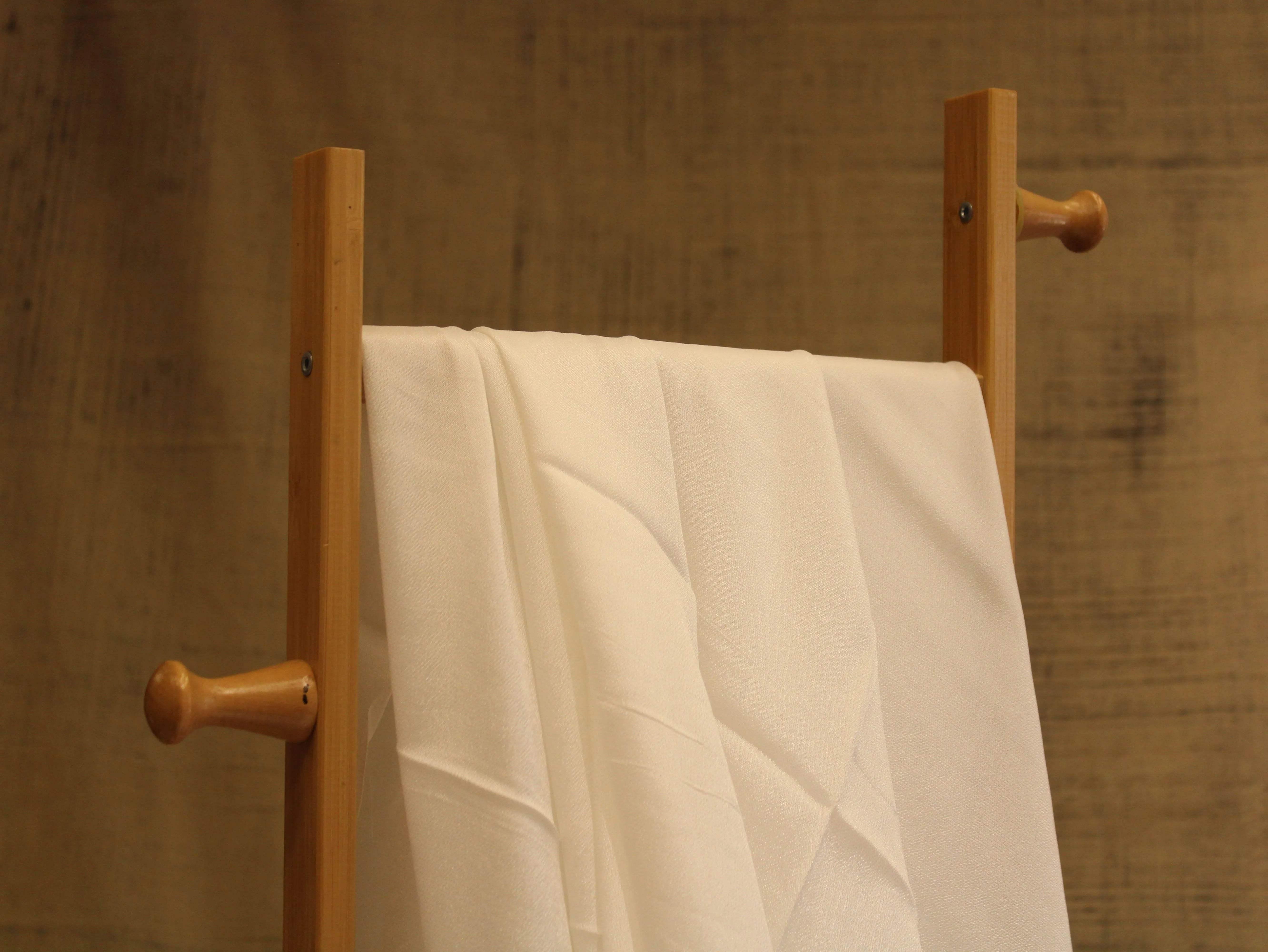 Plain White Dyeable Silk Feel Georgette Fabric - M'Foks