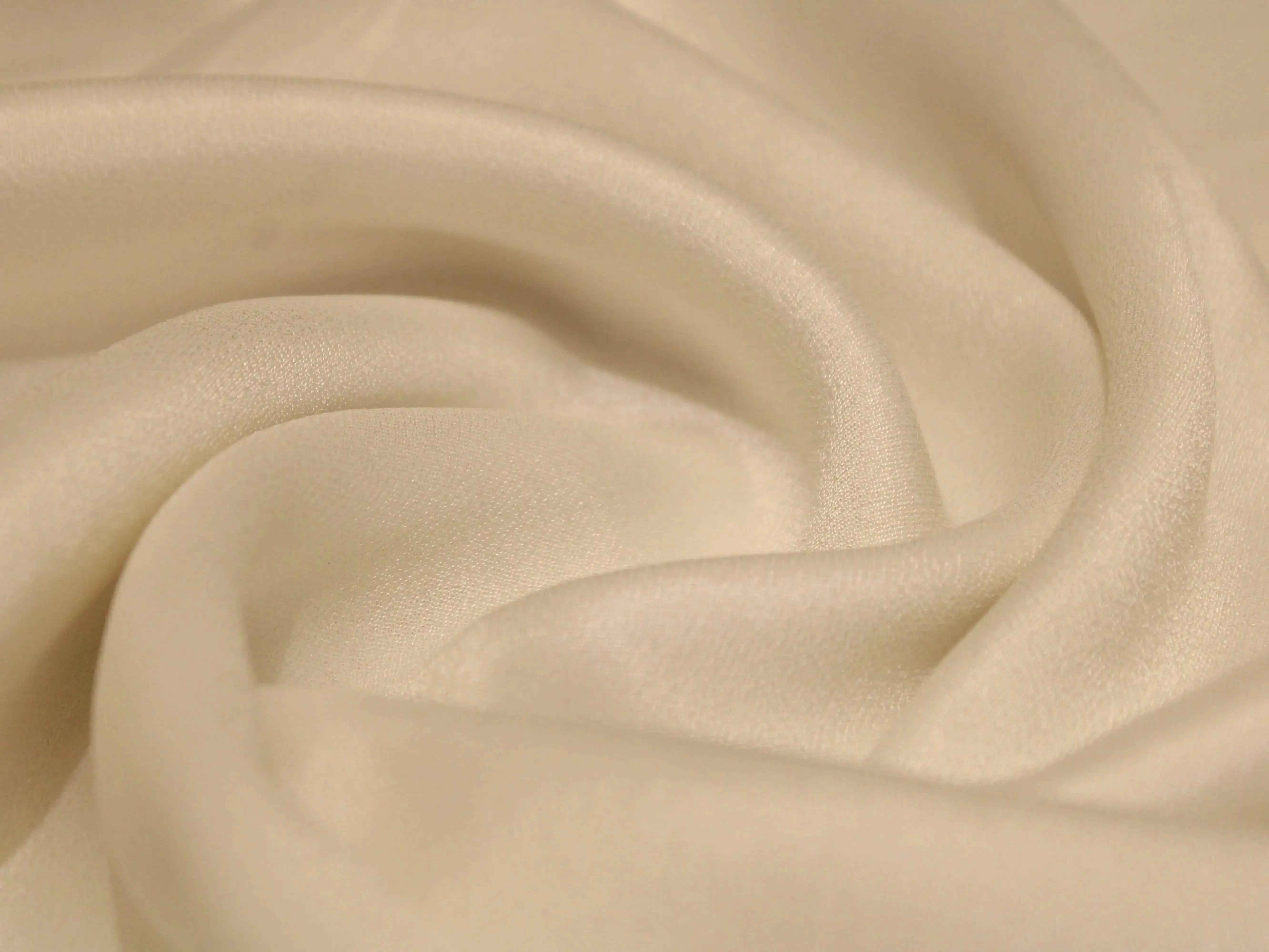 Plain White Dyeable Silk Feel Georgette Fabric