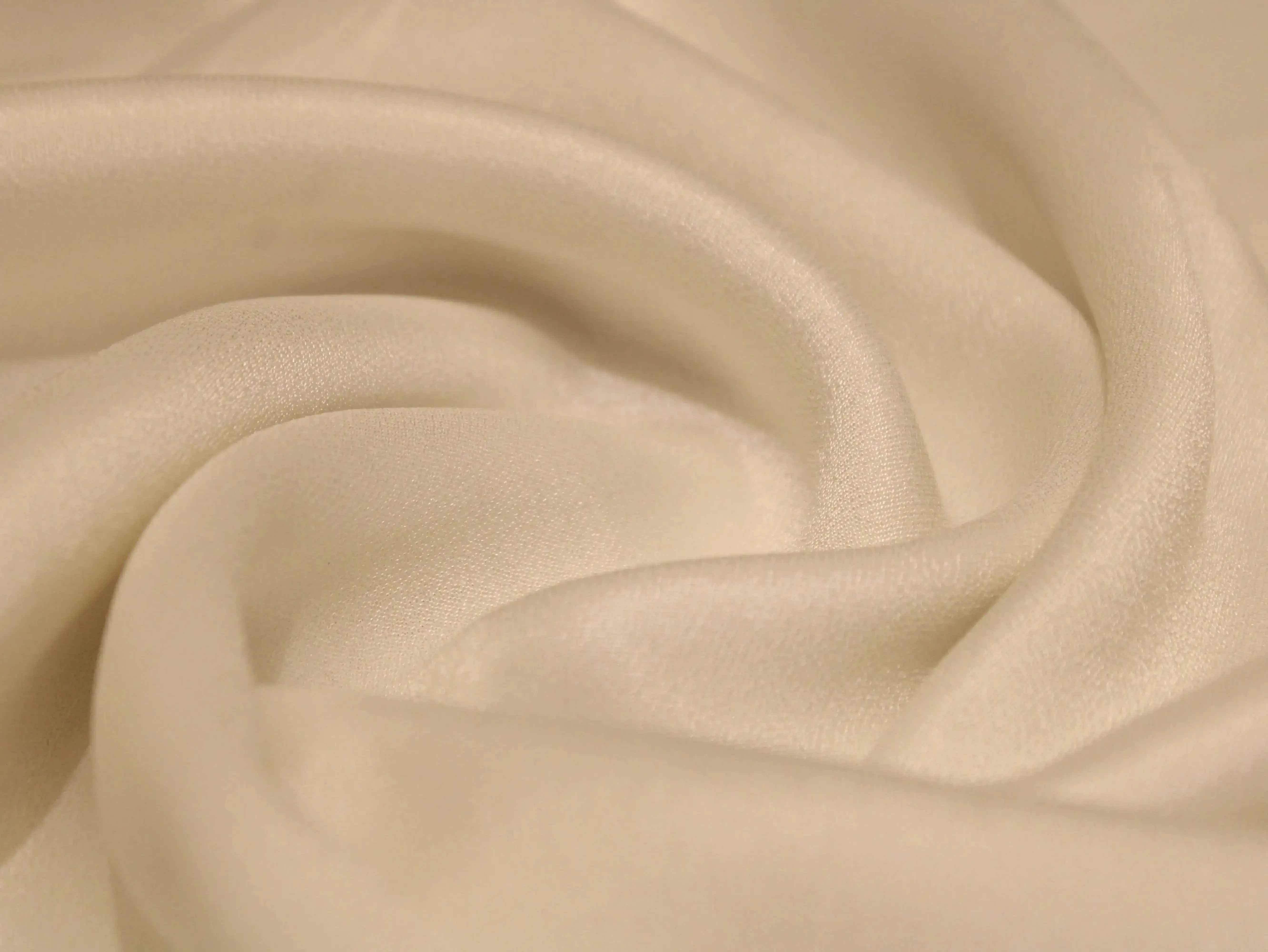 Plain White Dyeable Silk Feel Georgette Fabric