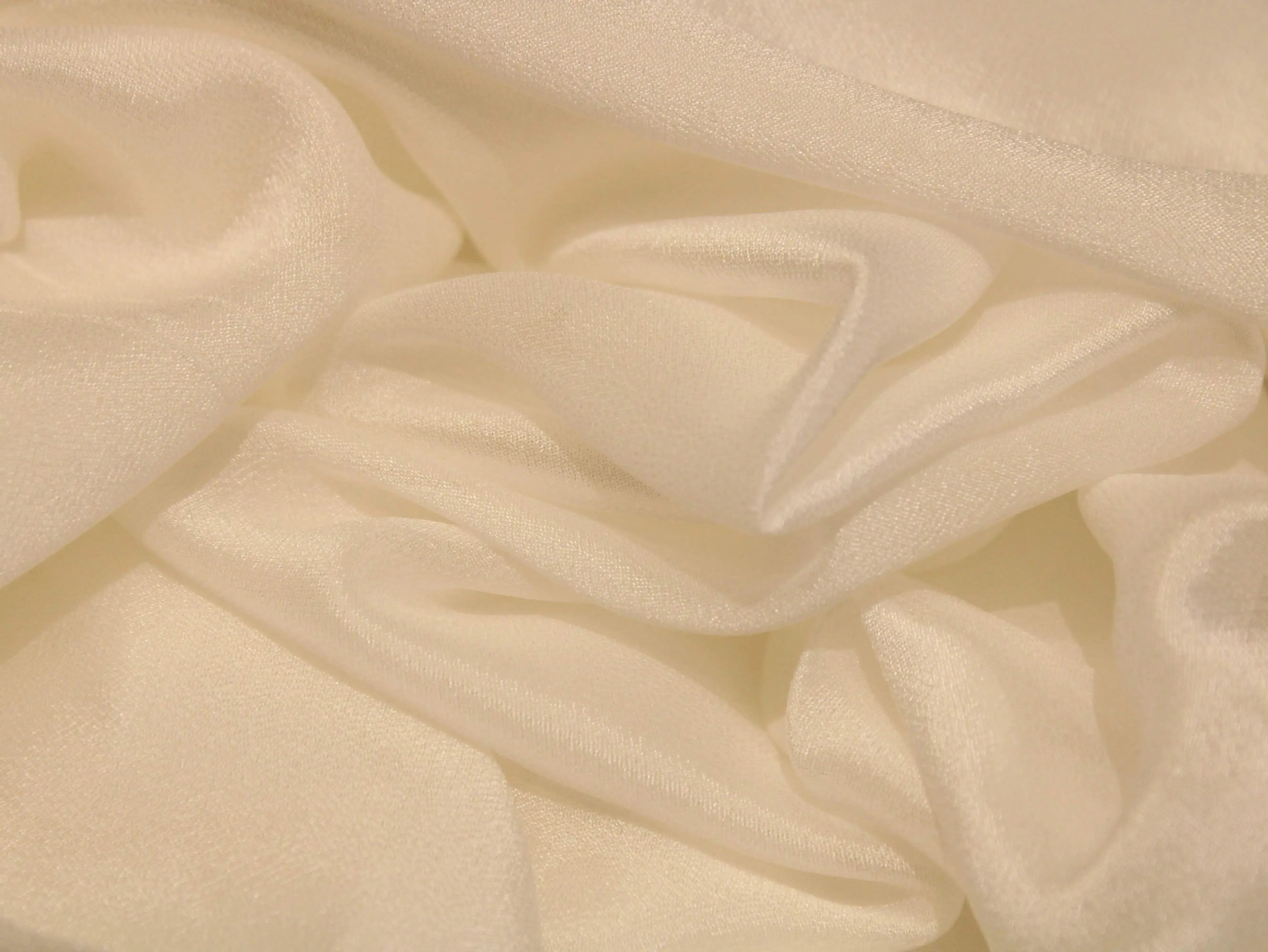 Plain White Dyeable Silk Feel Georgette Fabric - M'Foks