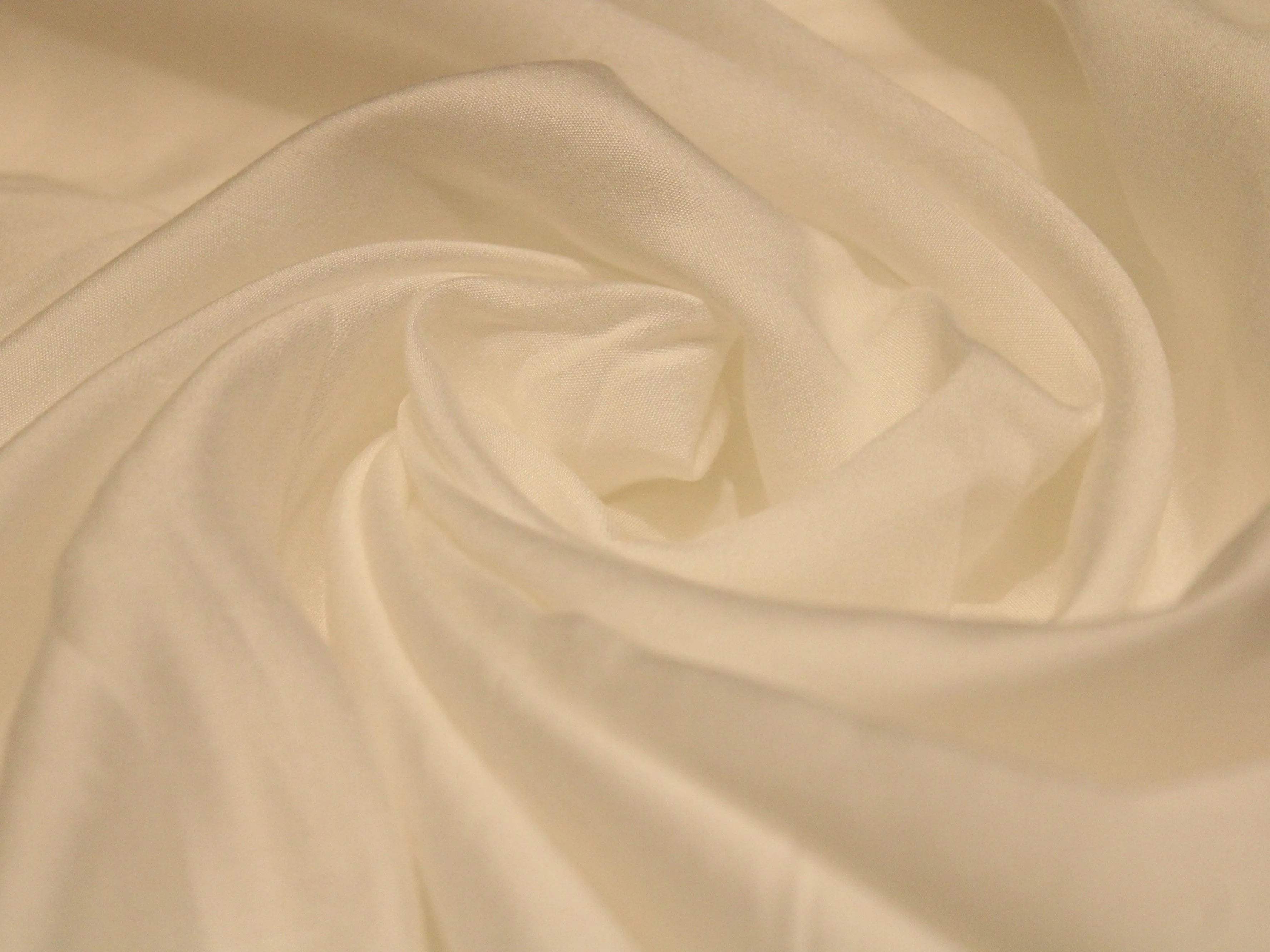 Plain White Non Dyeable Roman Silk Fabric - M'Foks