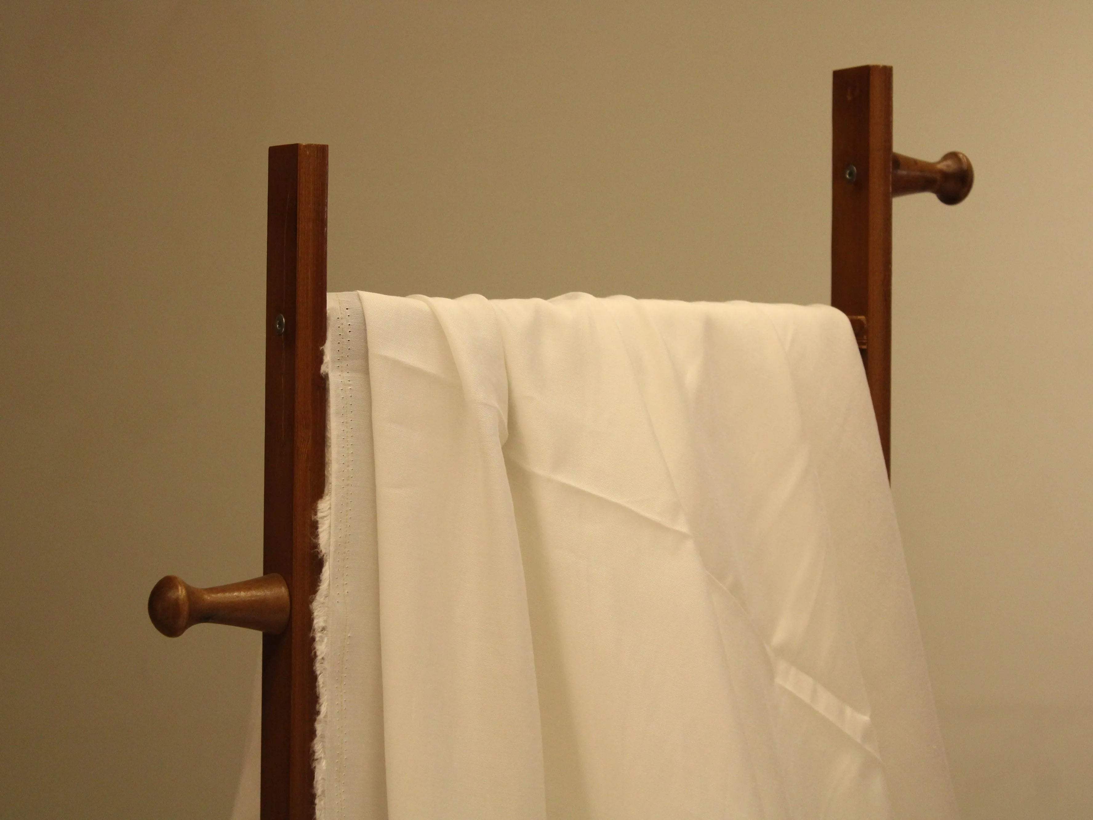 Plain White Non Dyeable Roman Silk Fabric - M'Foks