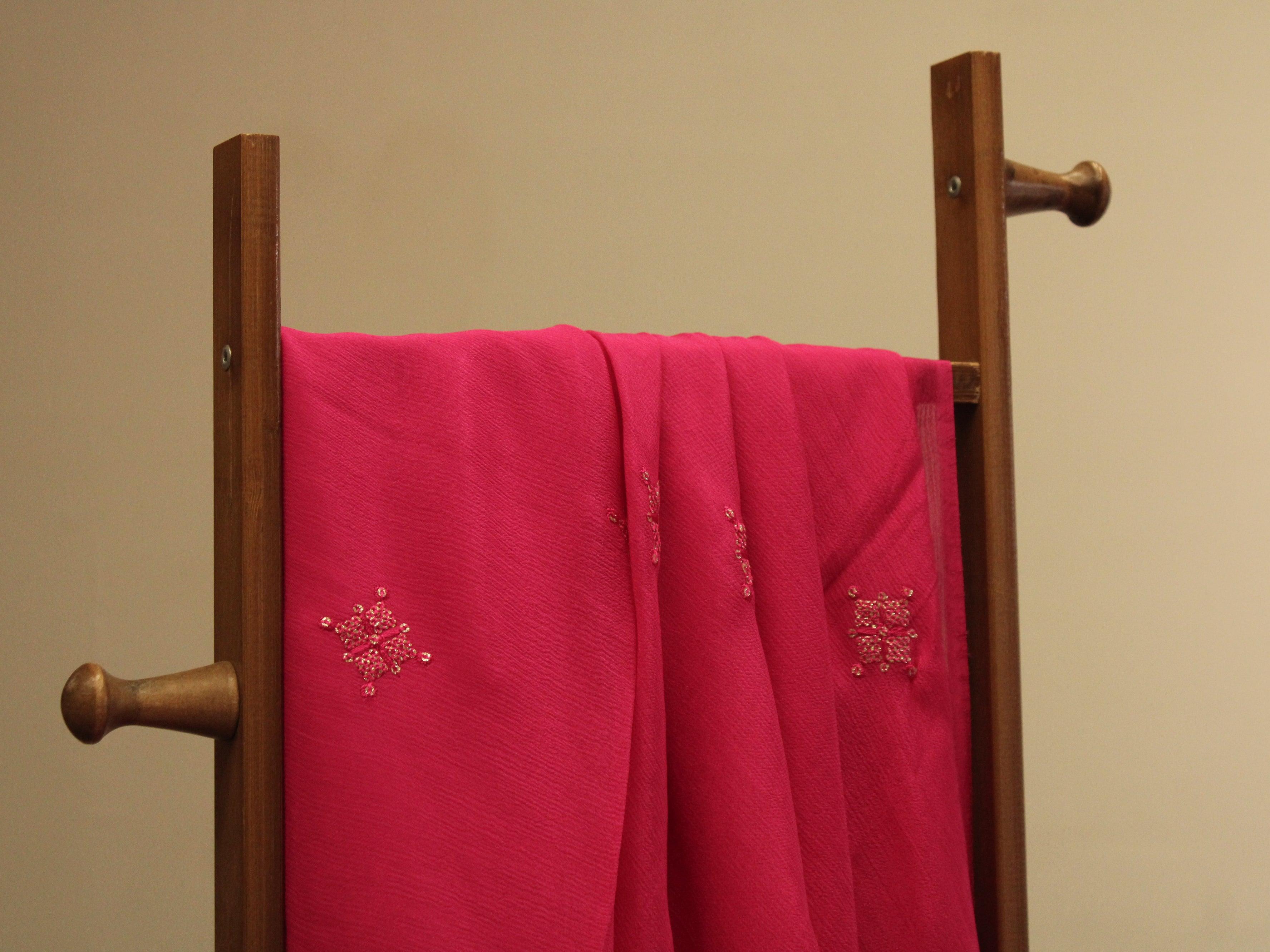 Pure Chinon Minimal Buti Work Fabric - Rani - M'Foks