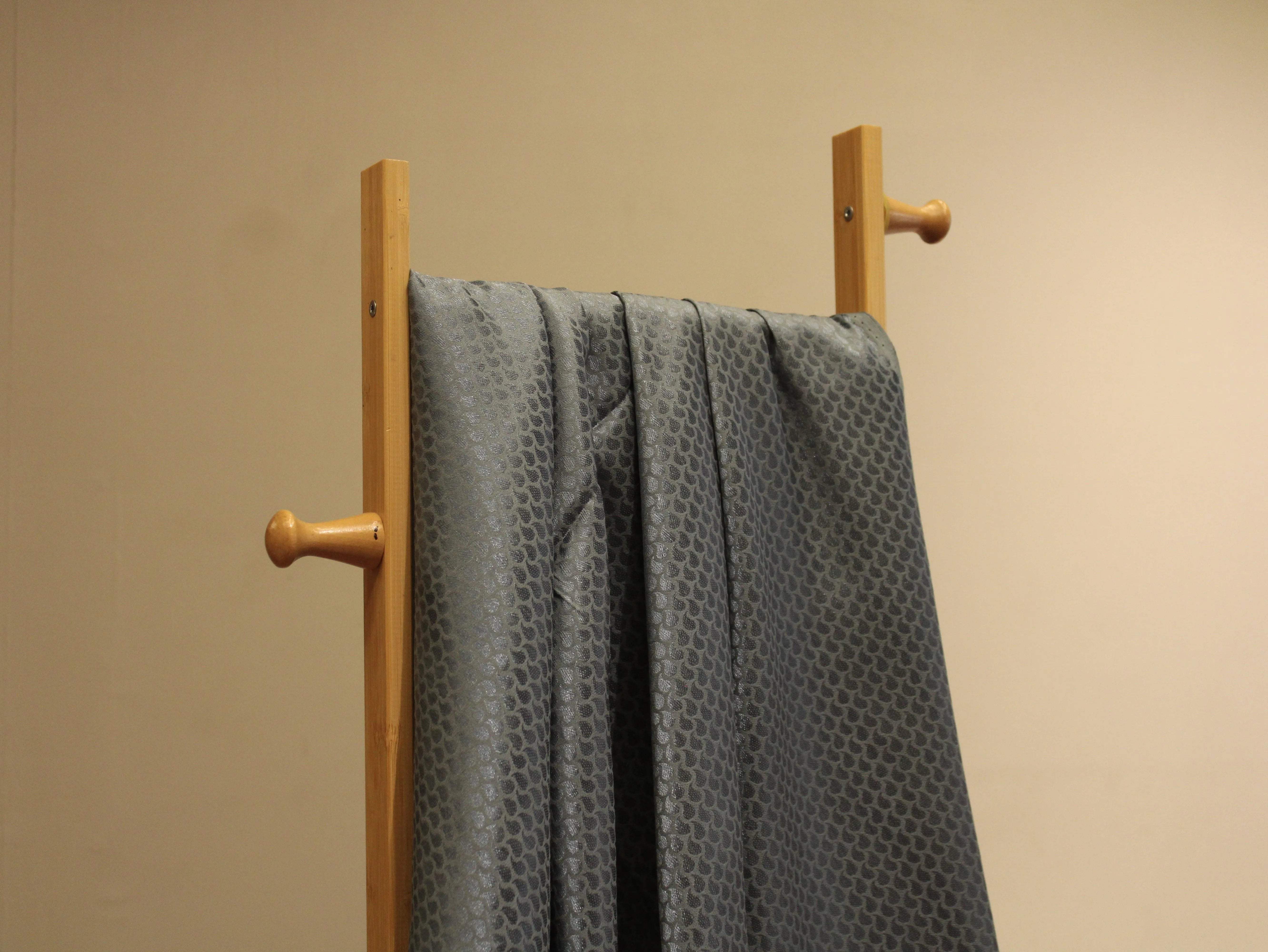 Self Woven Cotton Fabric - Grey - M'Foks