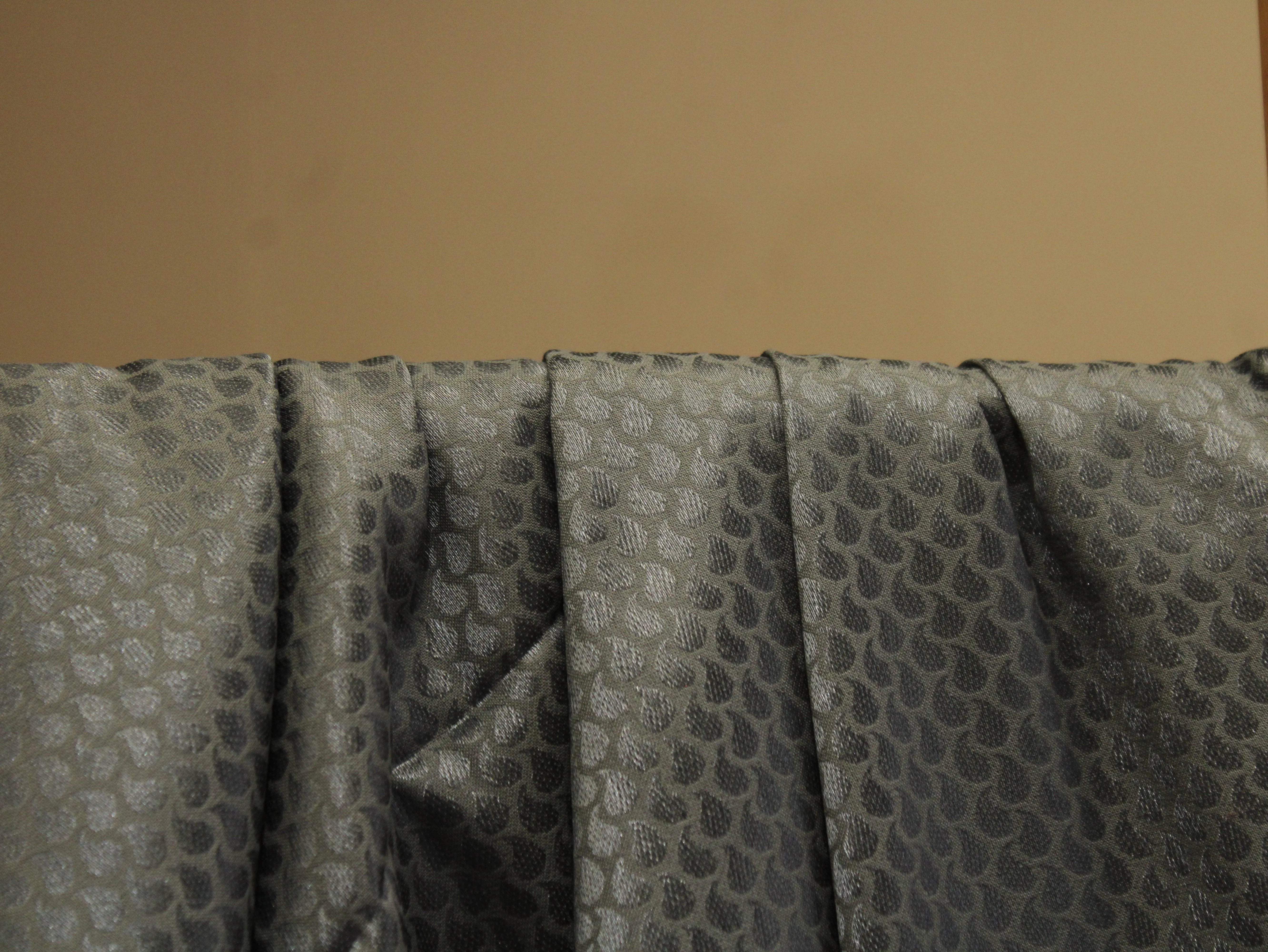 Self Woven Cotton Fabric - Grey - M'Foks