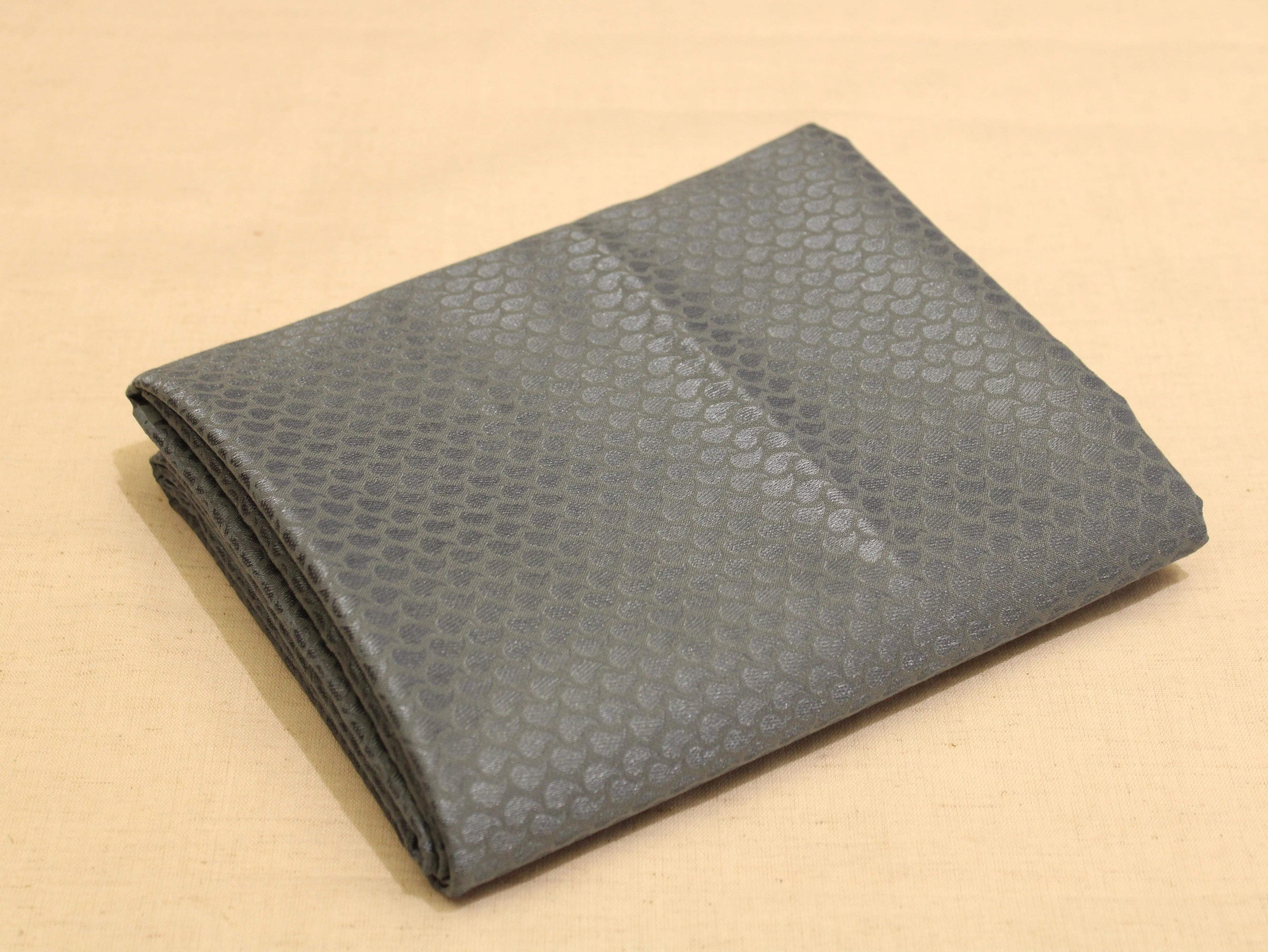 Self Woven Cotton Fabric - Grey - M'Foks