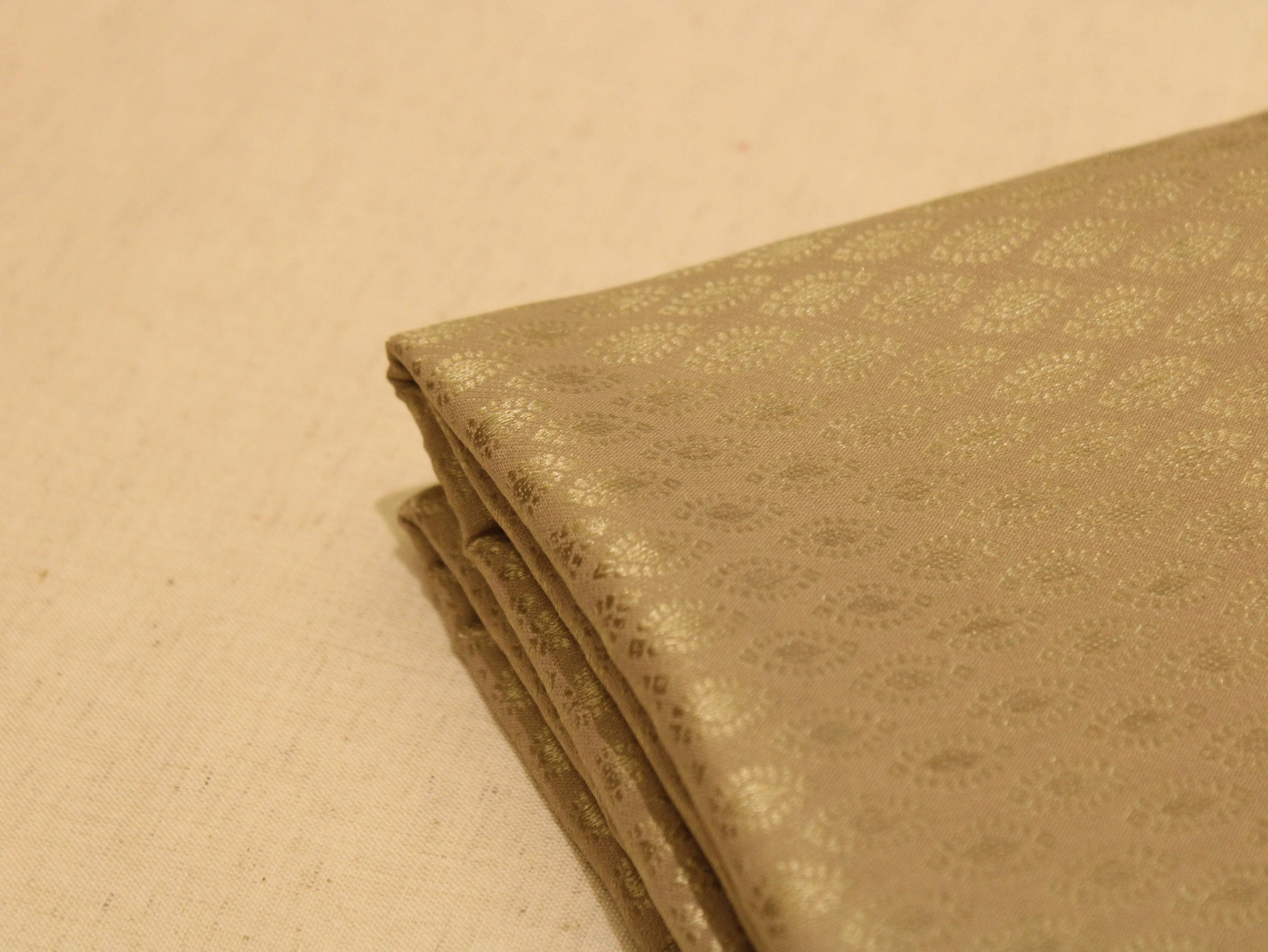 Self Woven Cotton Fabric - Light Khaki - M'Foks
