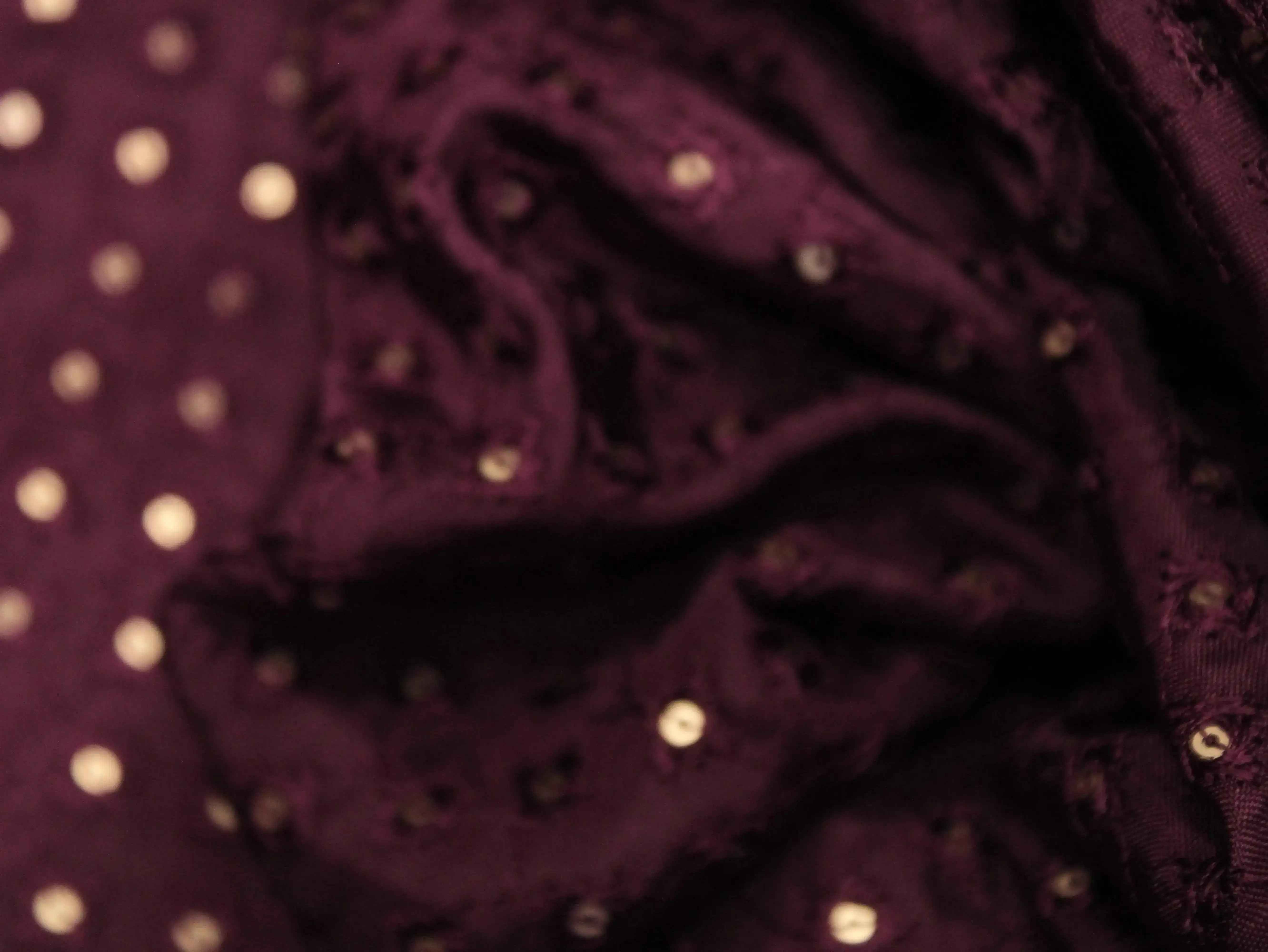 Upada Silk : Micro Thread & Sequin Work Fabric - Wine