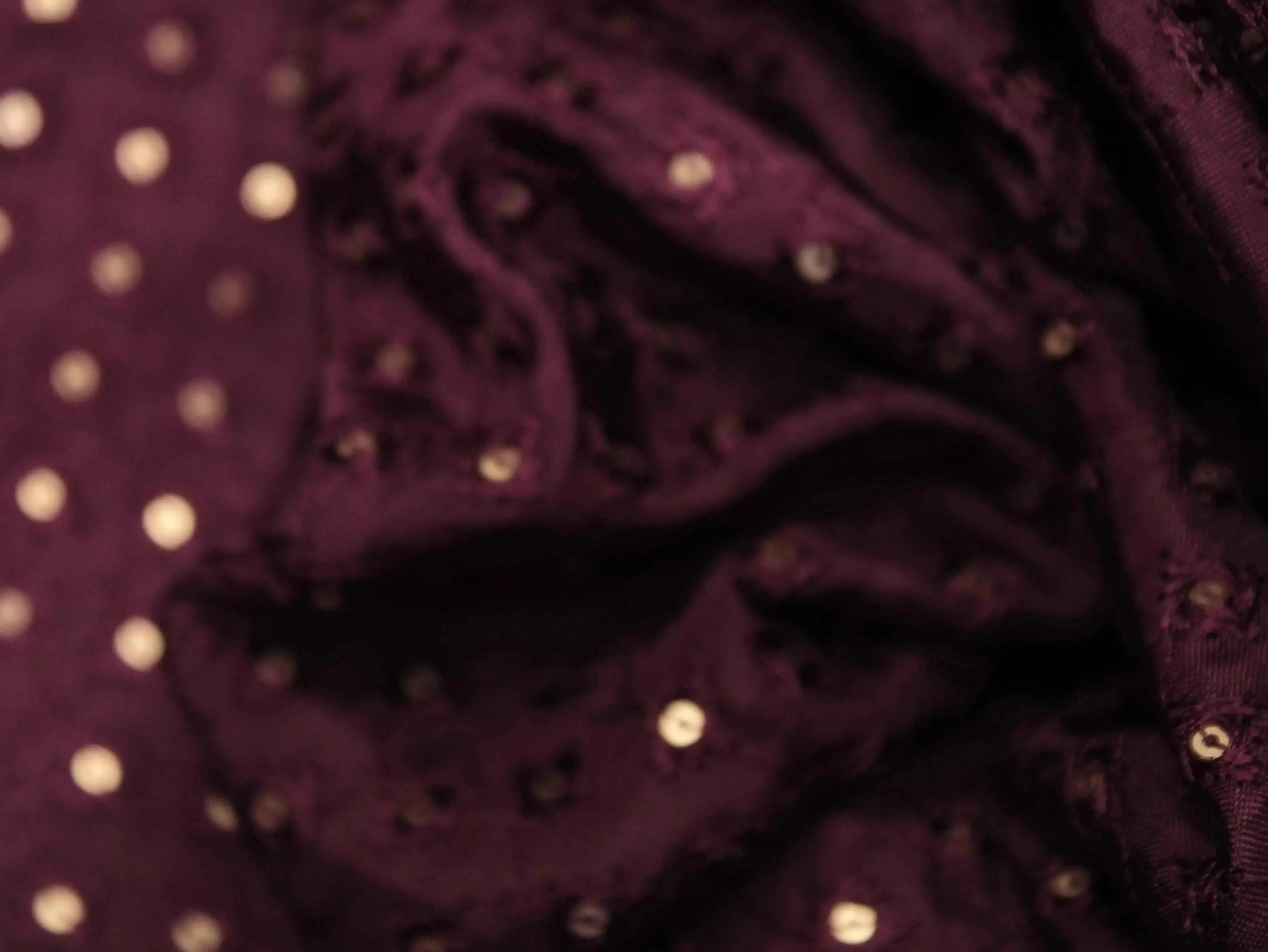 Upada Silk Thread & Sequin Work Fabric - Wine