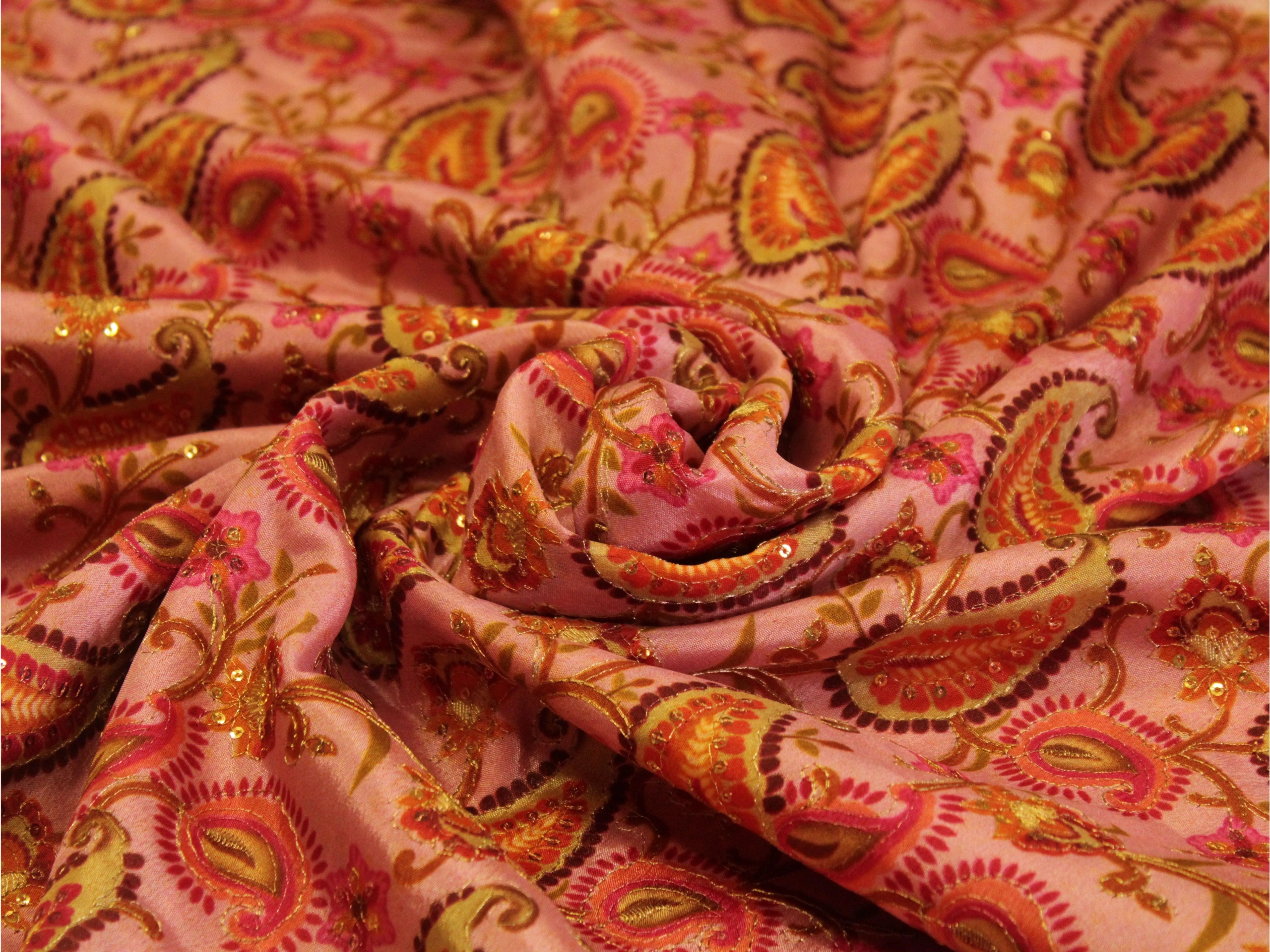 Vibrant X Mix & Match Digital Chinon Silk Fabric - M'Foks