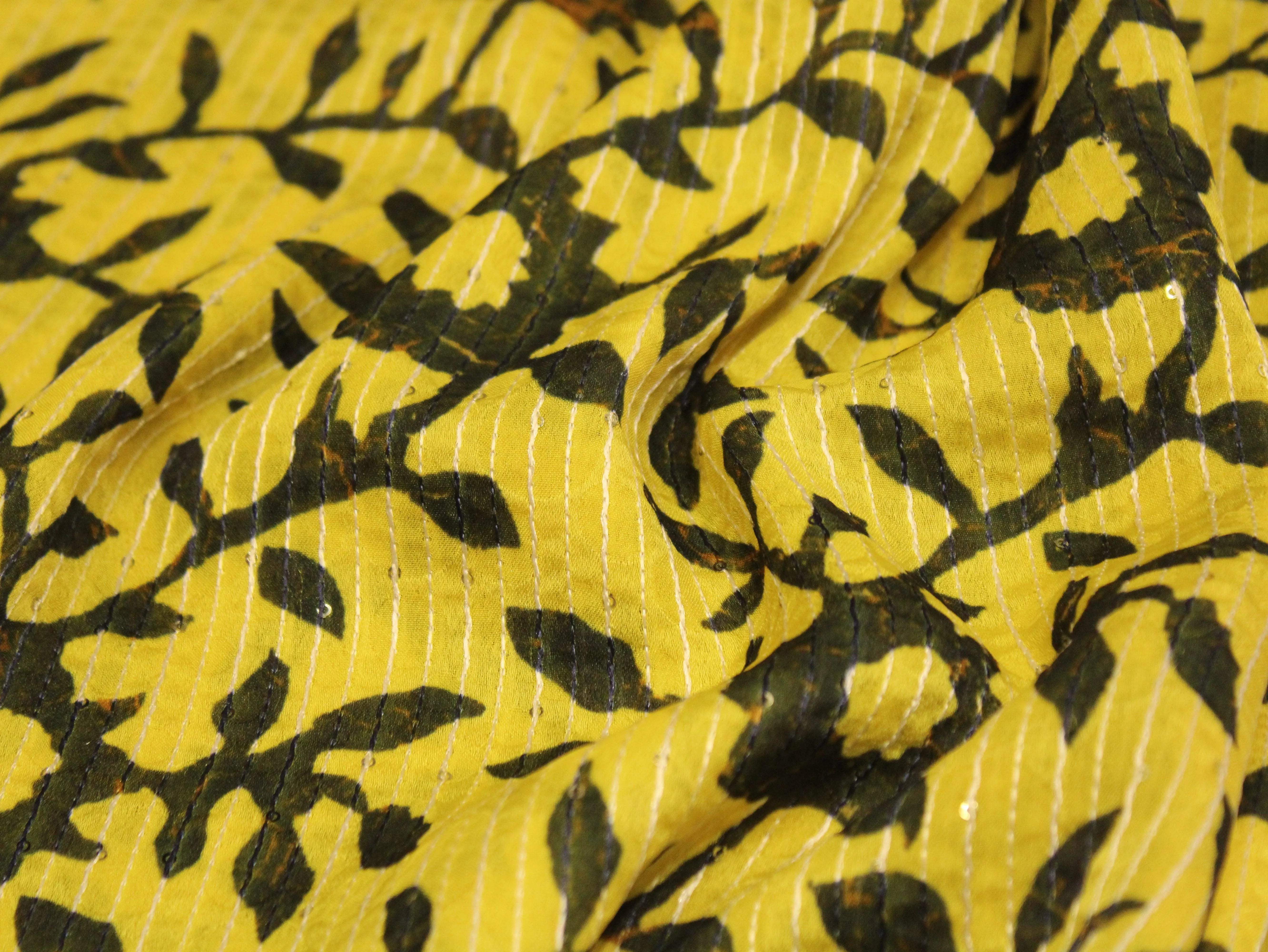 Vibrant X Mix & Match : Digital Viscos Chinon Silk Fabric - M'Foks