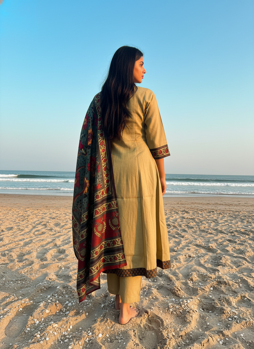 Premium Tissue Silk A-line Suit Set