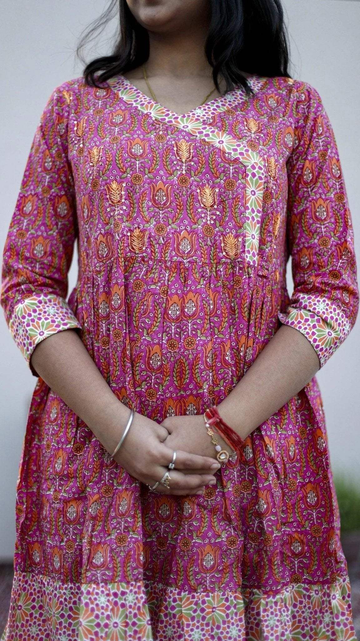 Cotton Peplum Kurta With Cotton Pocket Pant - M'Foks