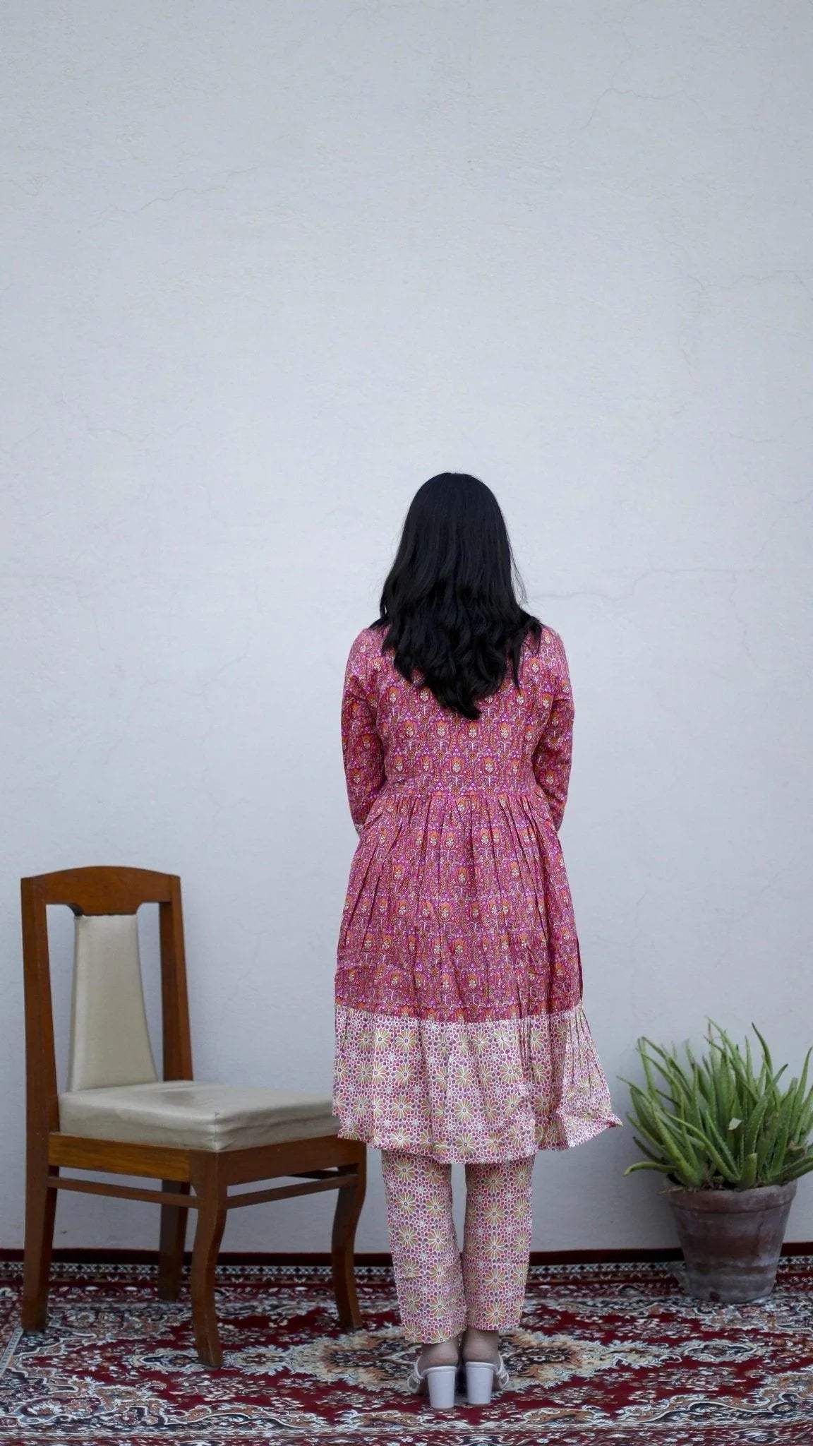 Cotton Peplum Kurta With Cotton Pocket Pant - M'Foks