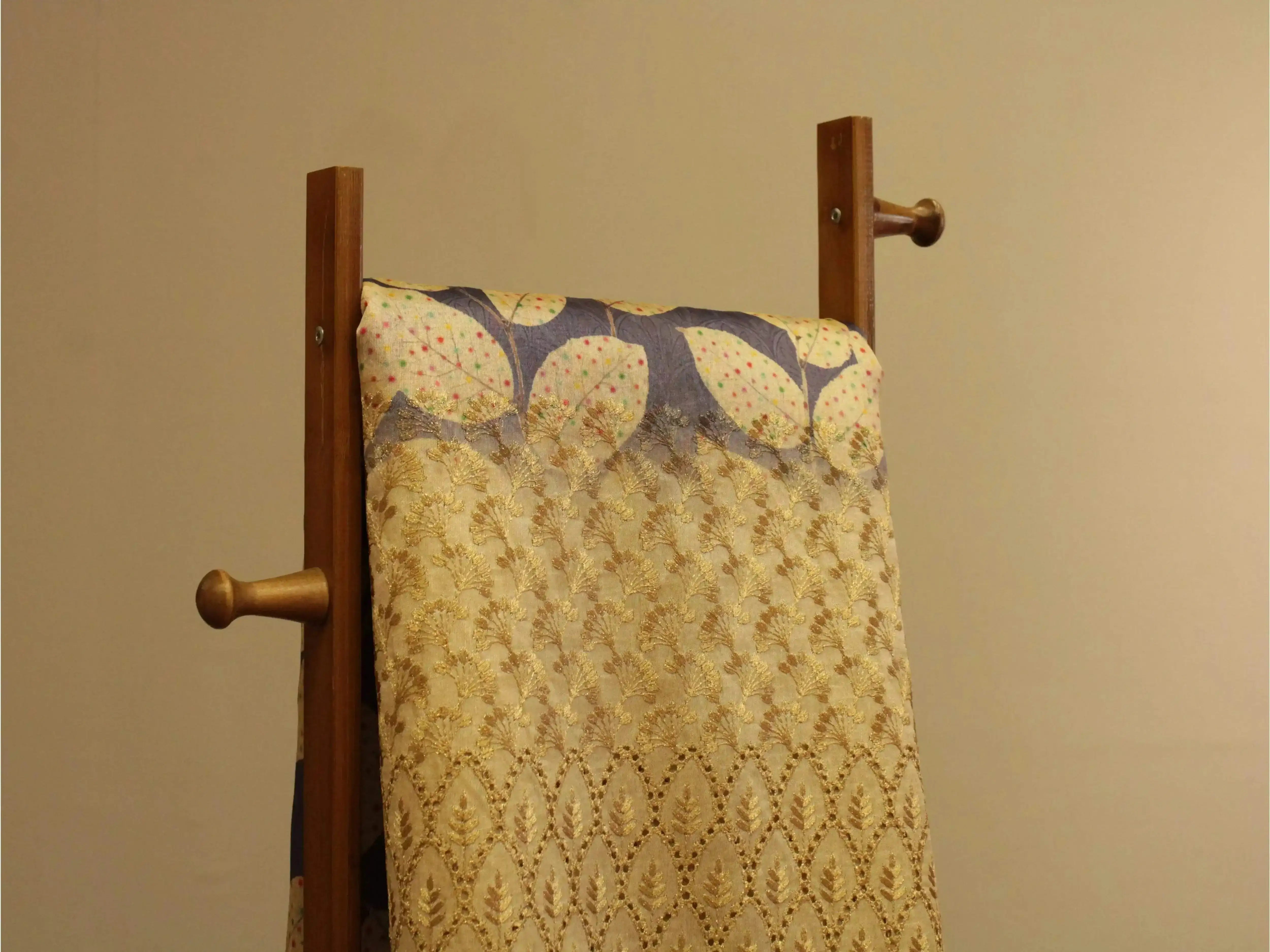 Fine Silk Digital Print Panel Work Fabric - M'Foks