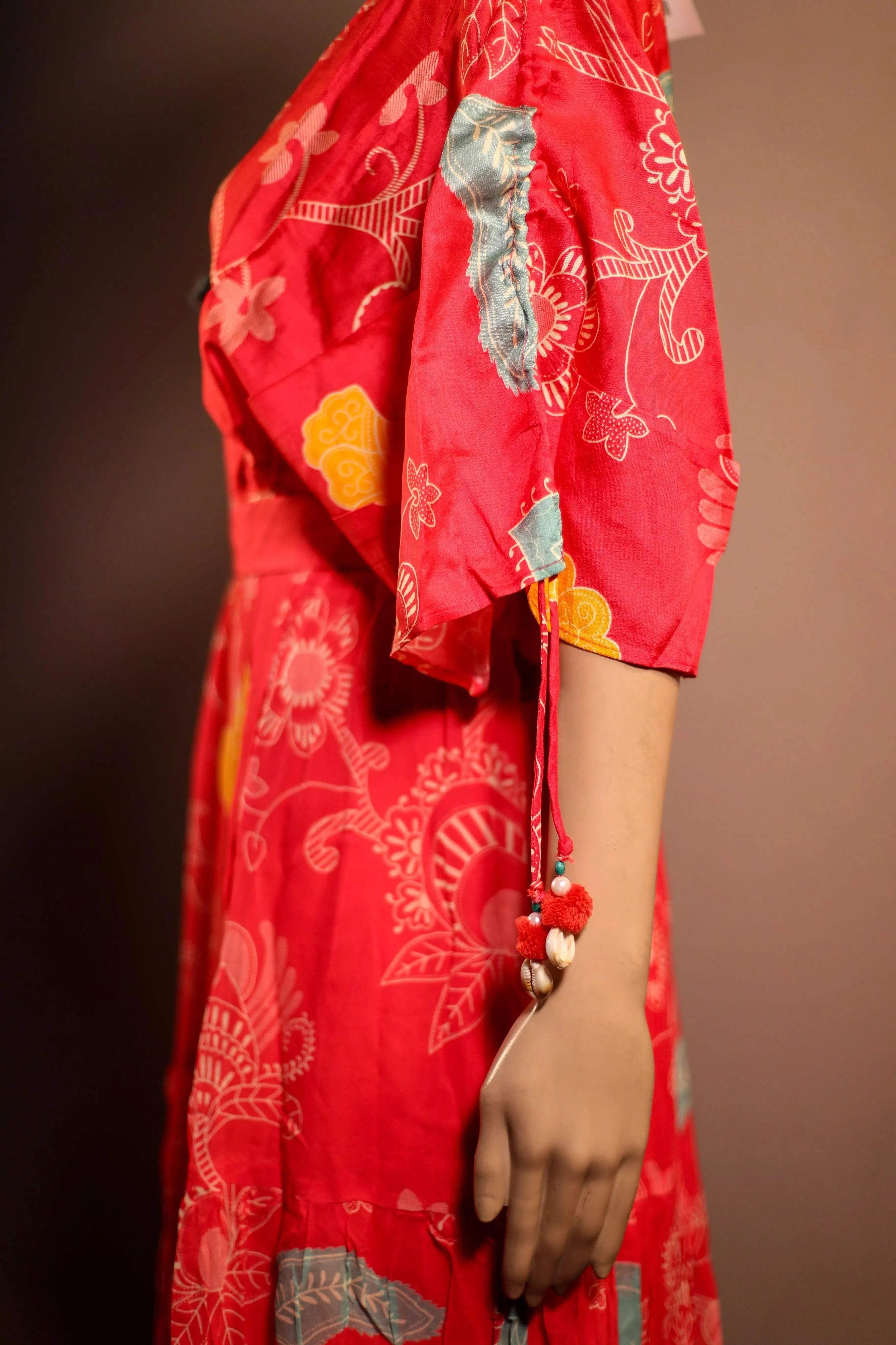 Midnight X M'Foks - Georgette Vibrant Digital Print One piece Gown - M'Foks