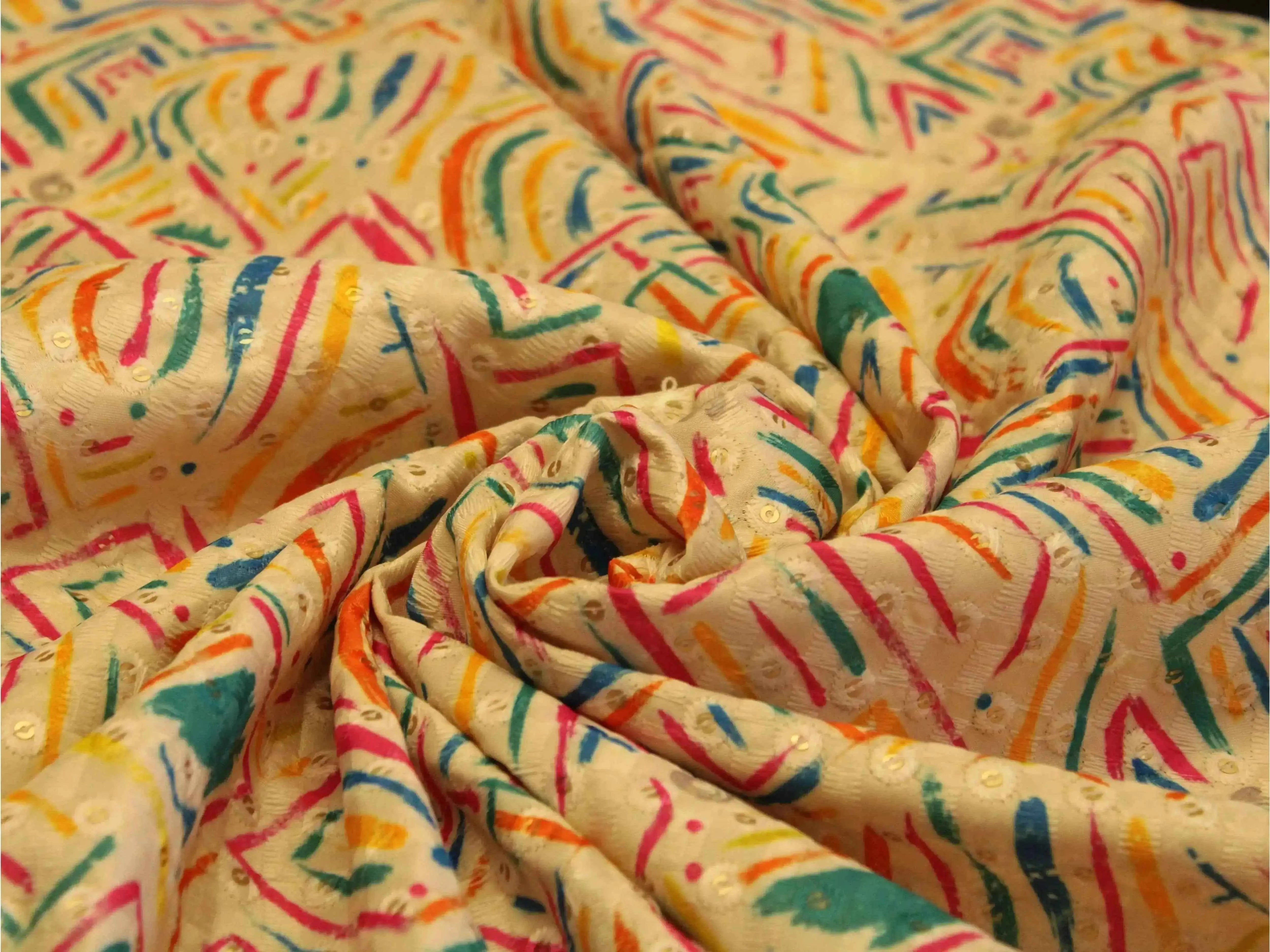 Vibrant X Mix & Match Digital Silk Fabric