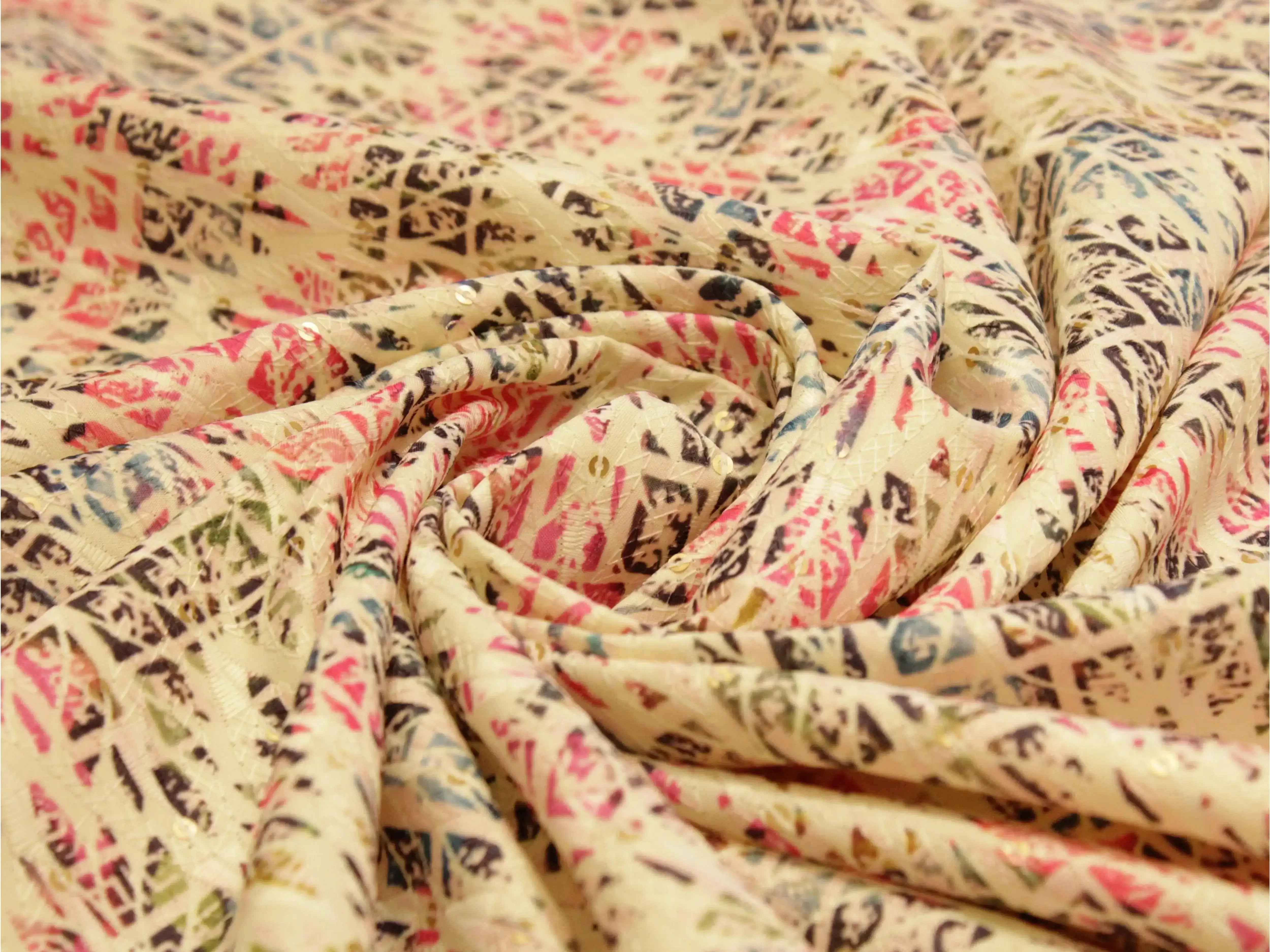 Vibrant X Mix & Match Digital Silk Fabric