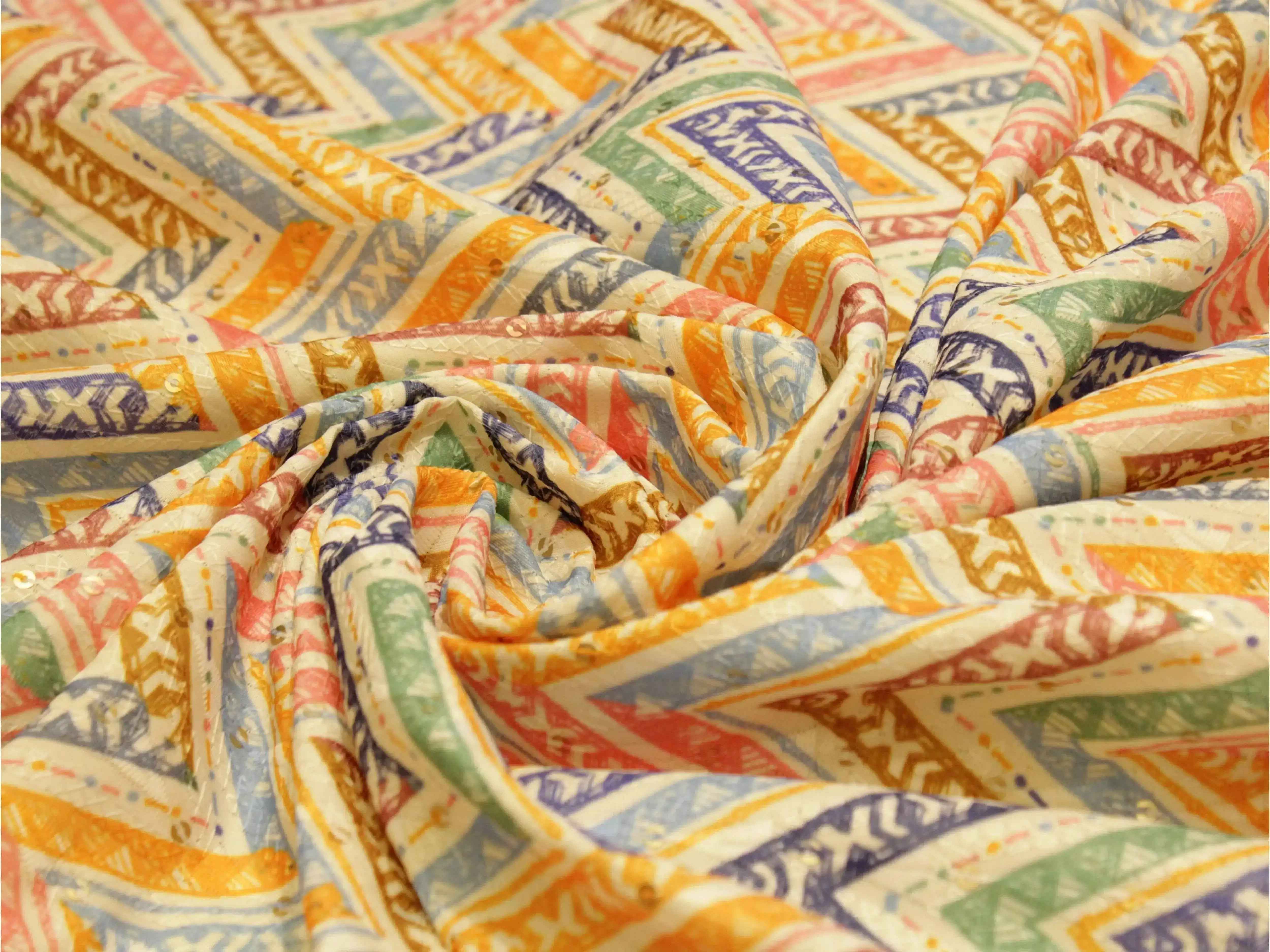 Vibrant X Mix & Match Digital Silk Fabric