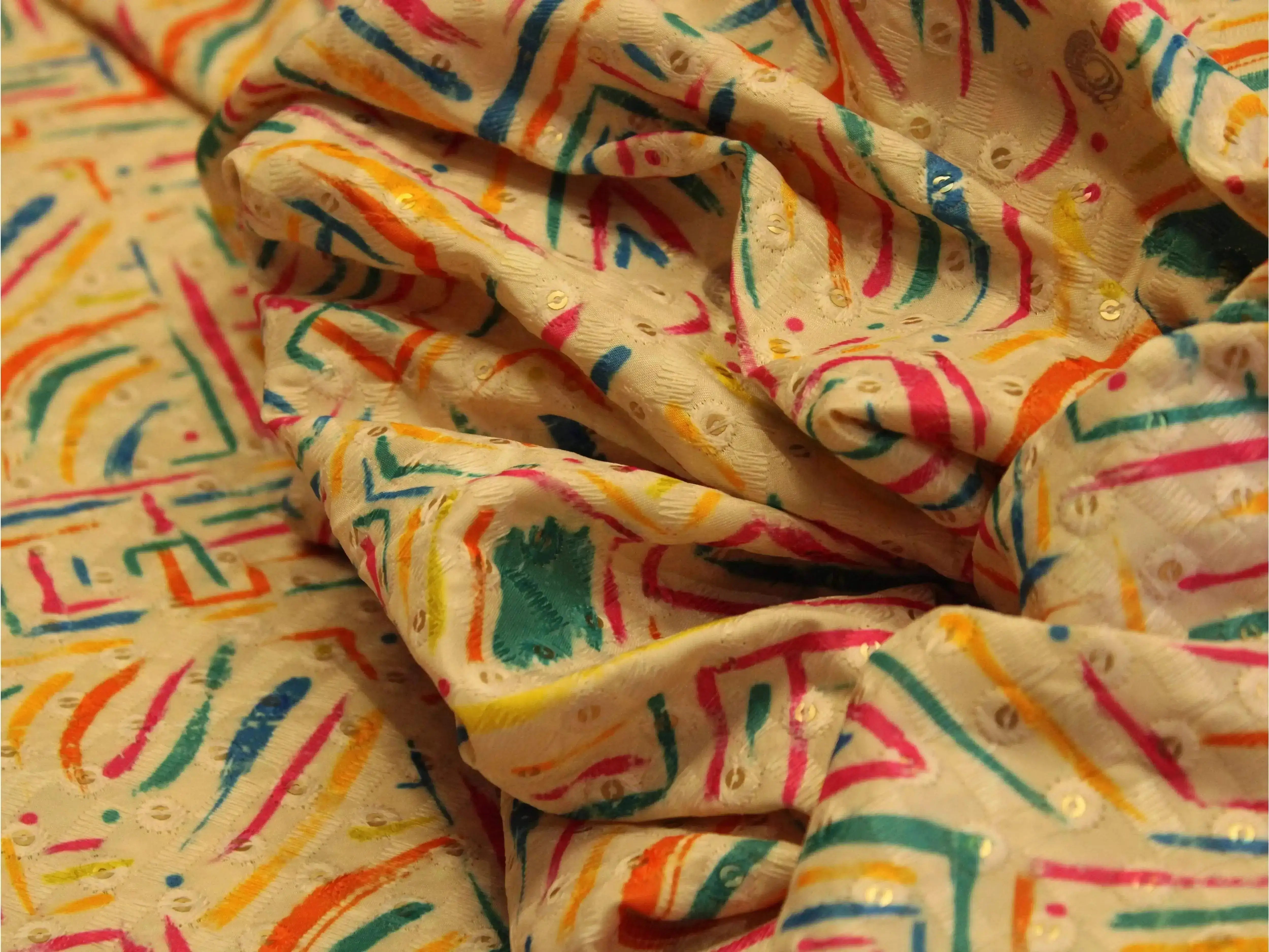 Vibrant X Mix & Match Digital Silk Fabric - M'Foks
