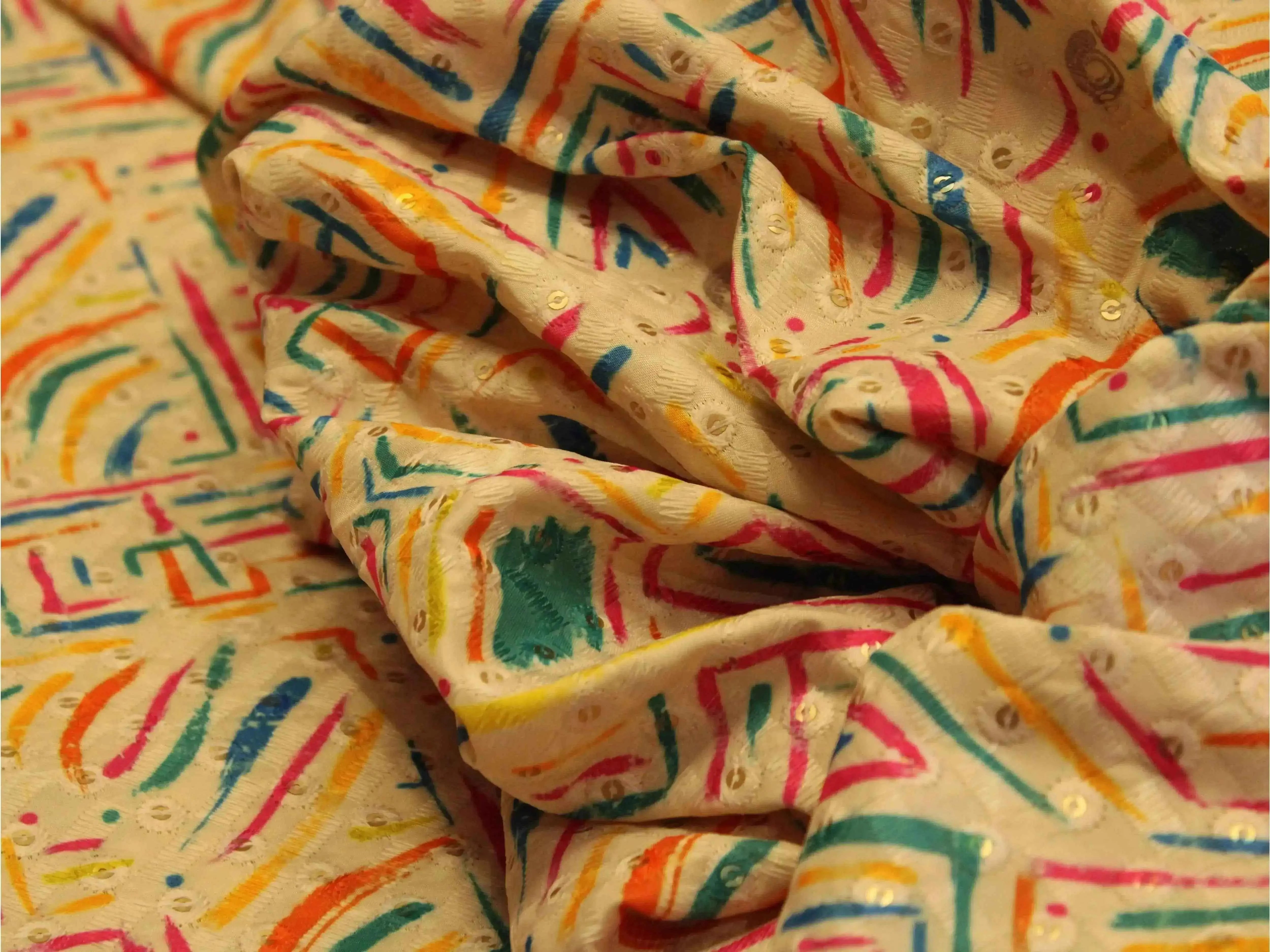 Vibrant X Mix & Match Digital Silk Fabric