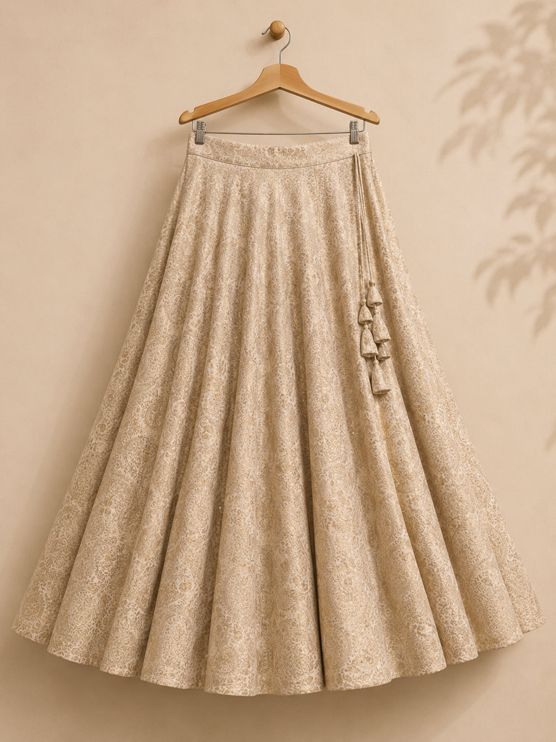 Premium Banarsi Brocade Fabric - Rose Gold - 44 Inches