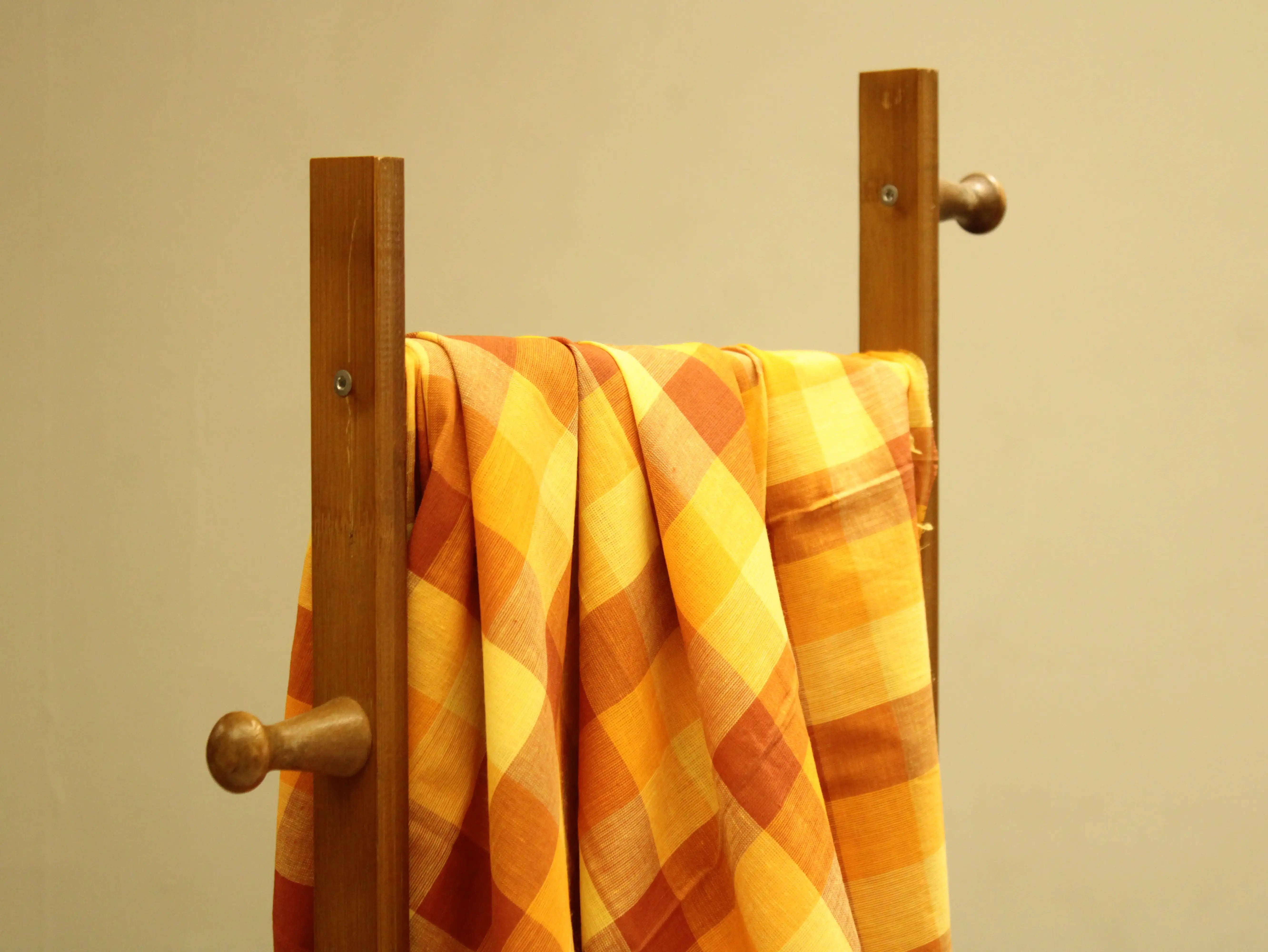 Multi Checked Handloom Pure Cotton Woven Fabric