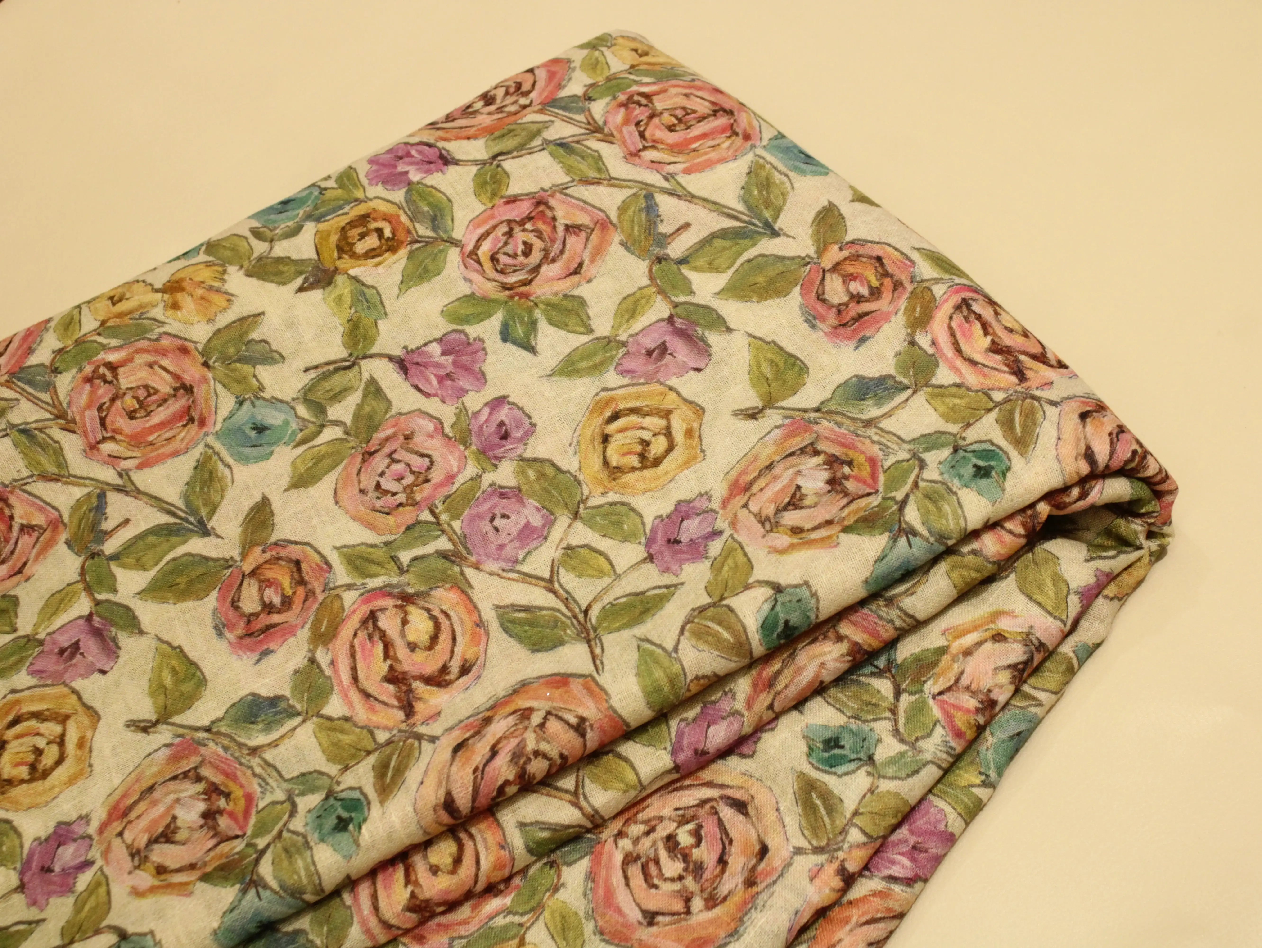 Art Linen Cotton Digital Printed Fabric