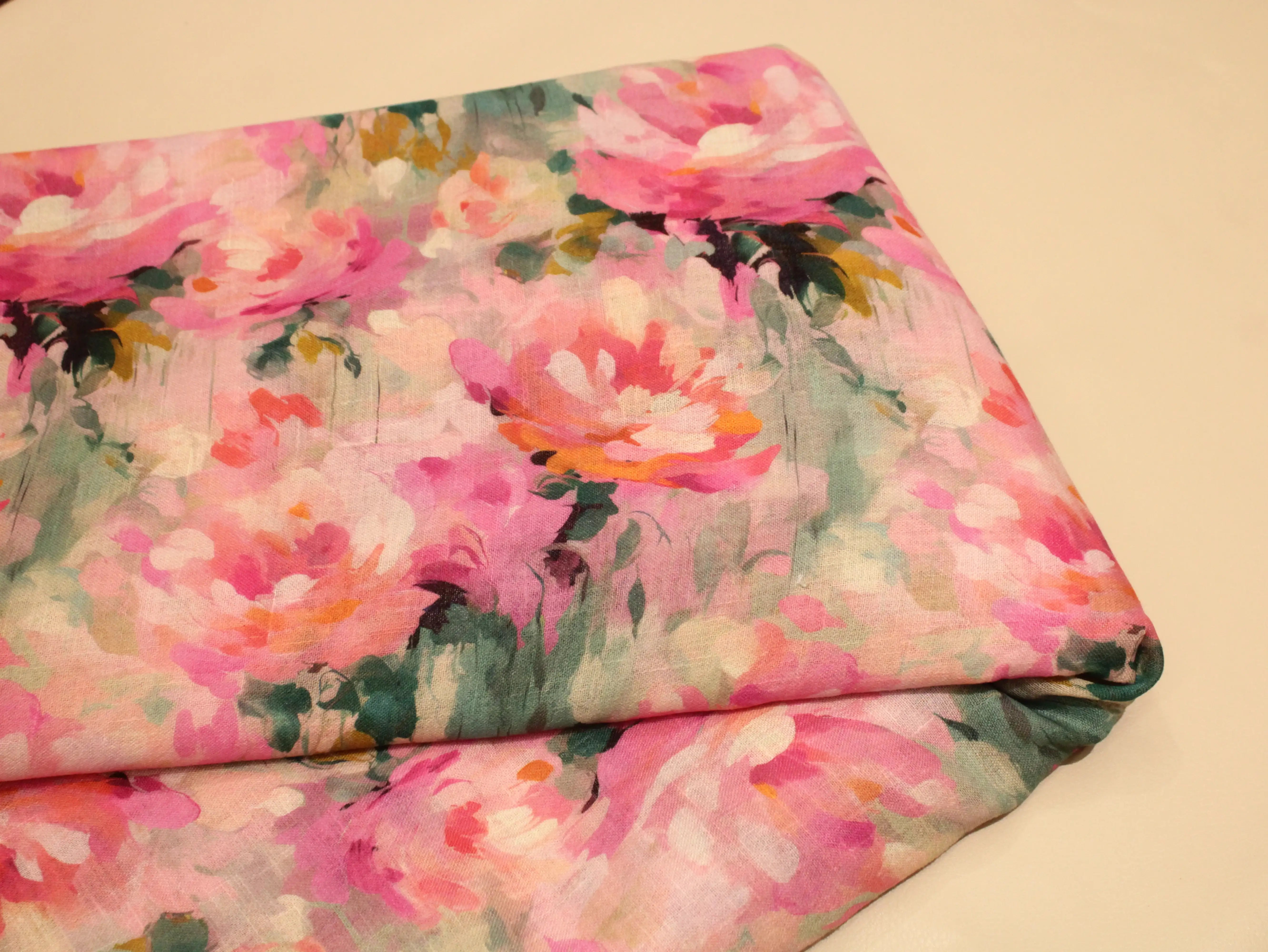 Art Linen Cotton Digital Printed Fabric