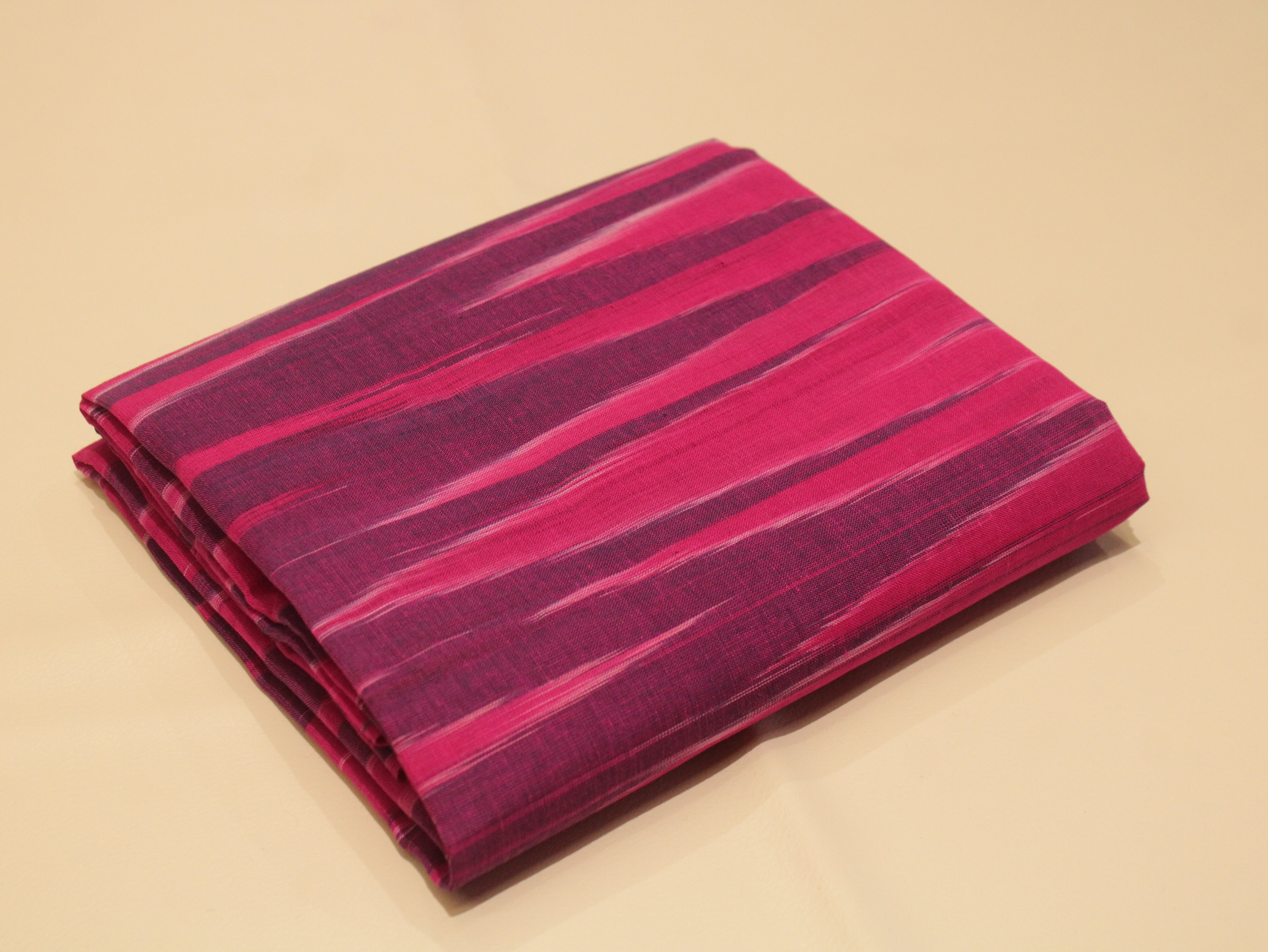 Mfoks : Handloom Pure Cotton Woven Fabric - Silk Rani