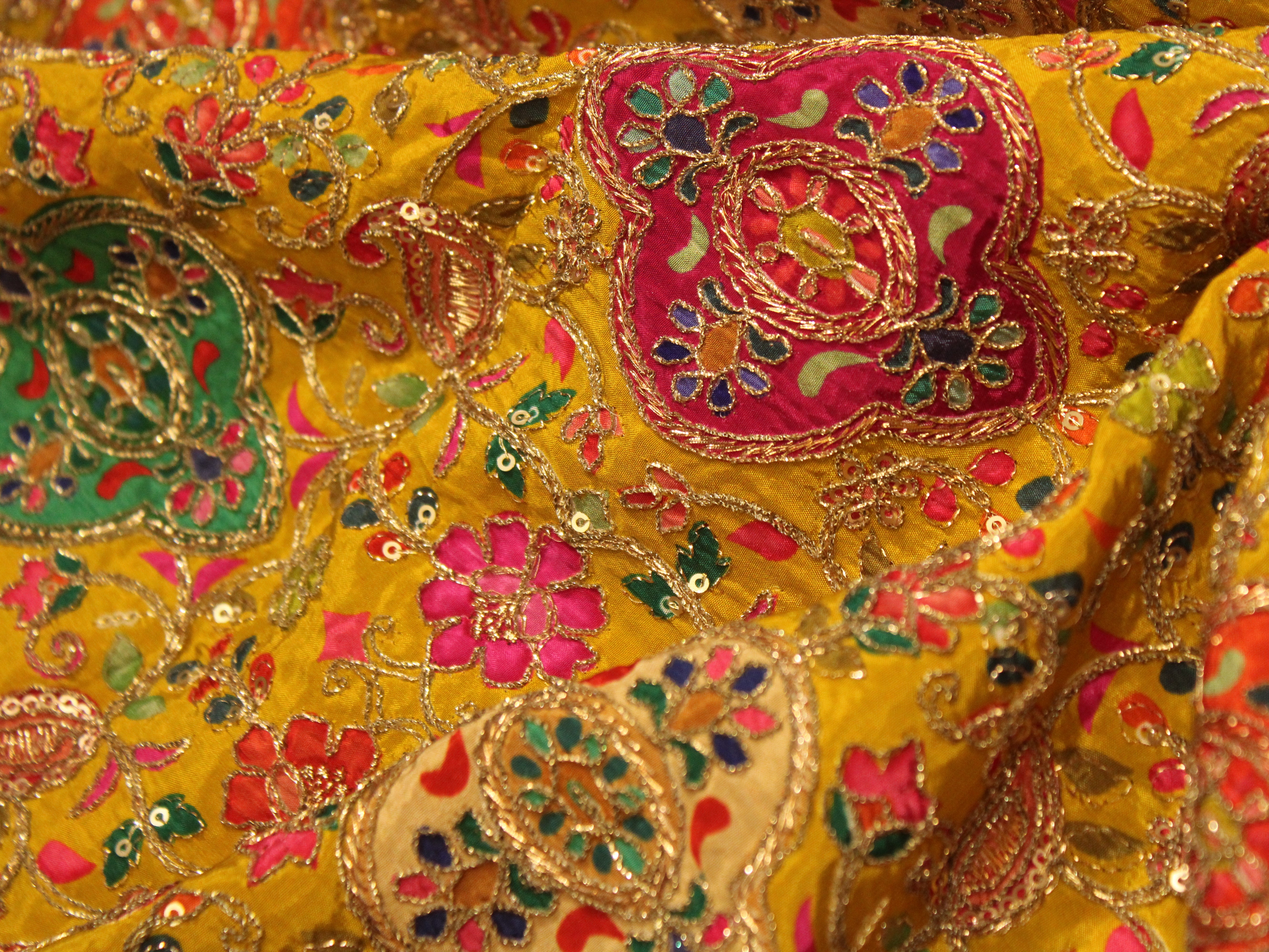 POSH : Premium Coding Work Natural Crepe Fabric