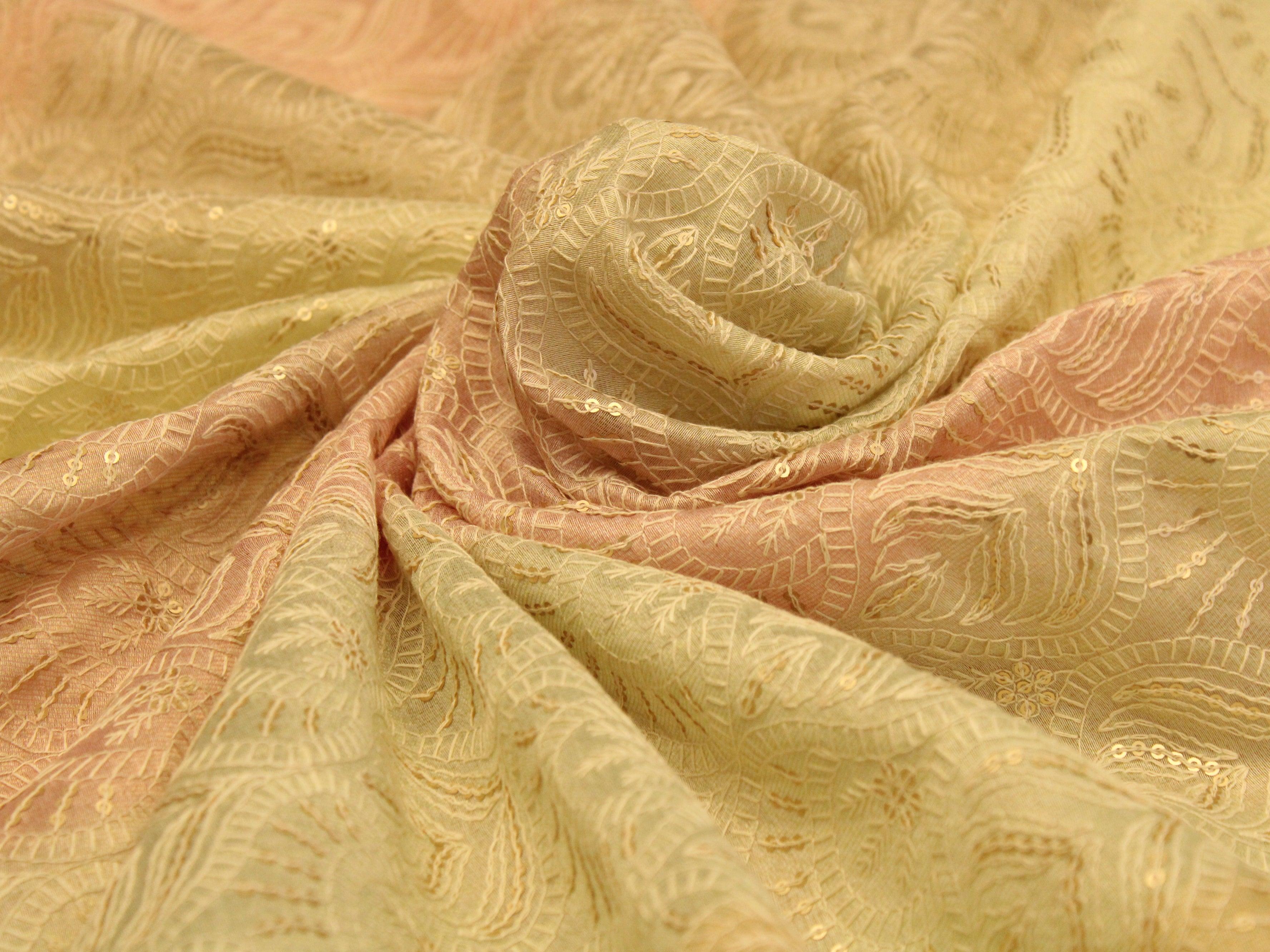 Breezy Shaded Thread Work Fabric - M'Foks