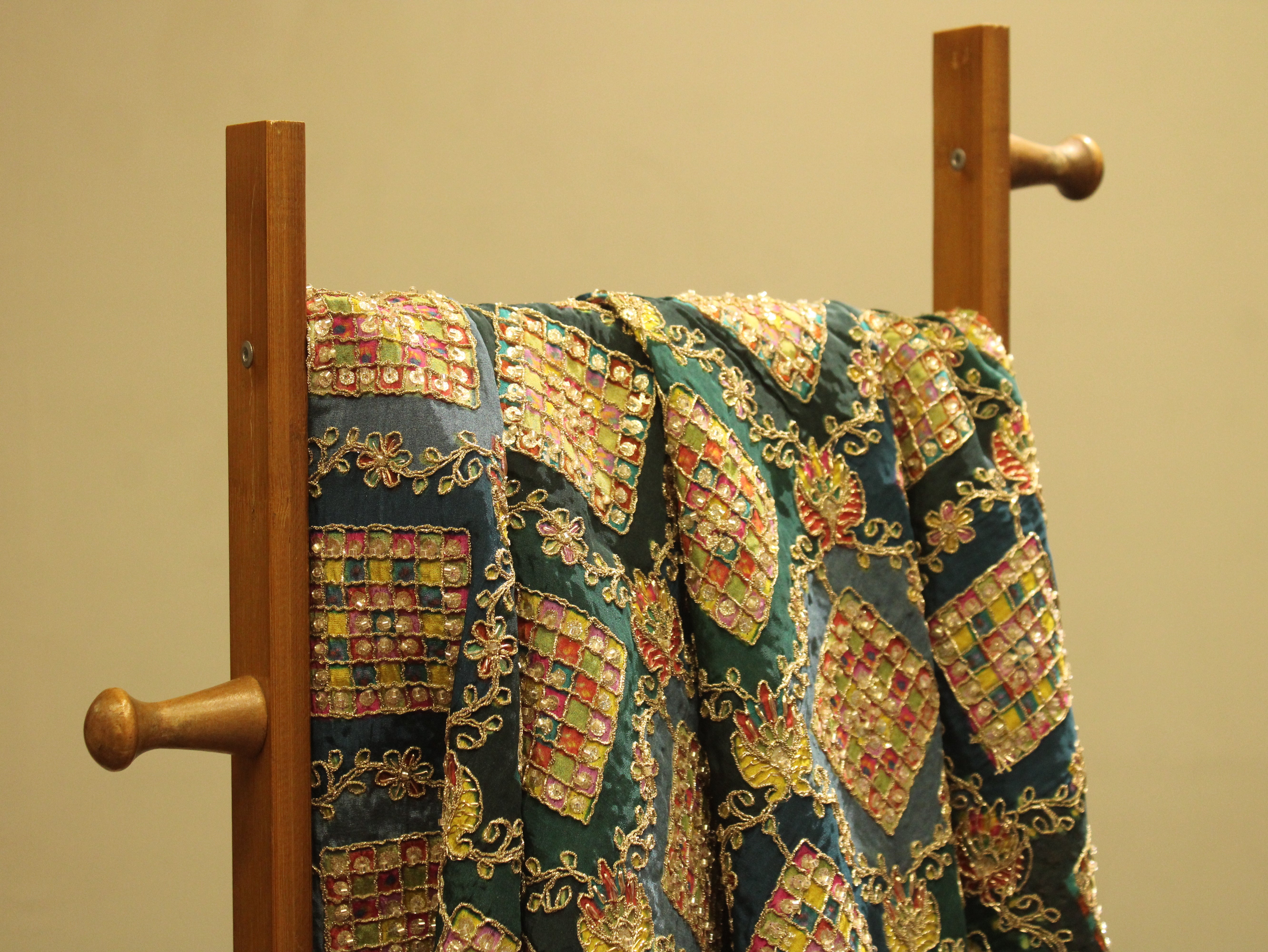 Premium Handcrafted Cut-Dana Work Crepe Fabric – Coding & Position Embellished
