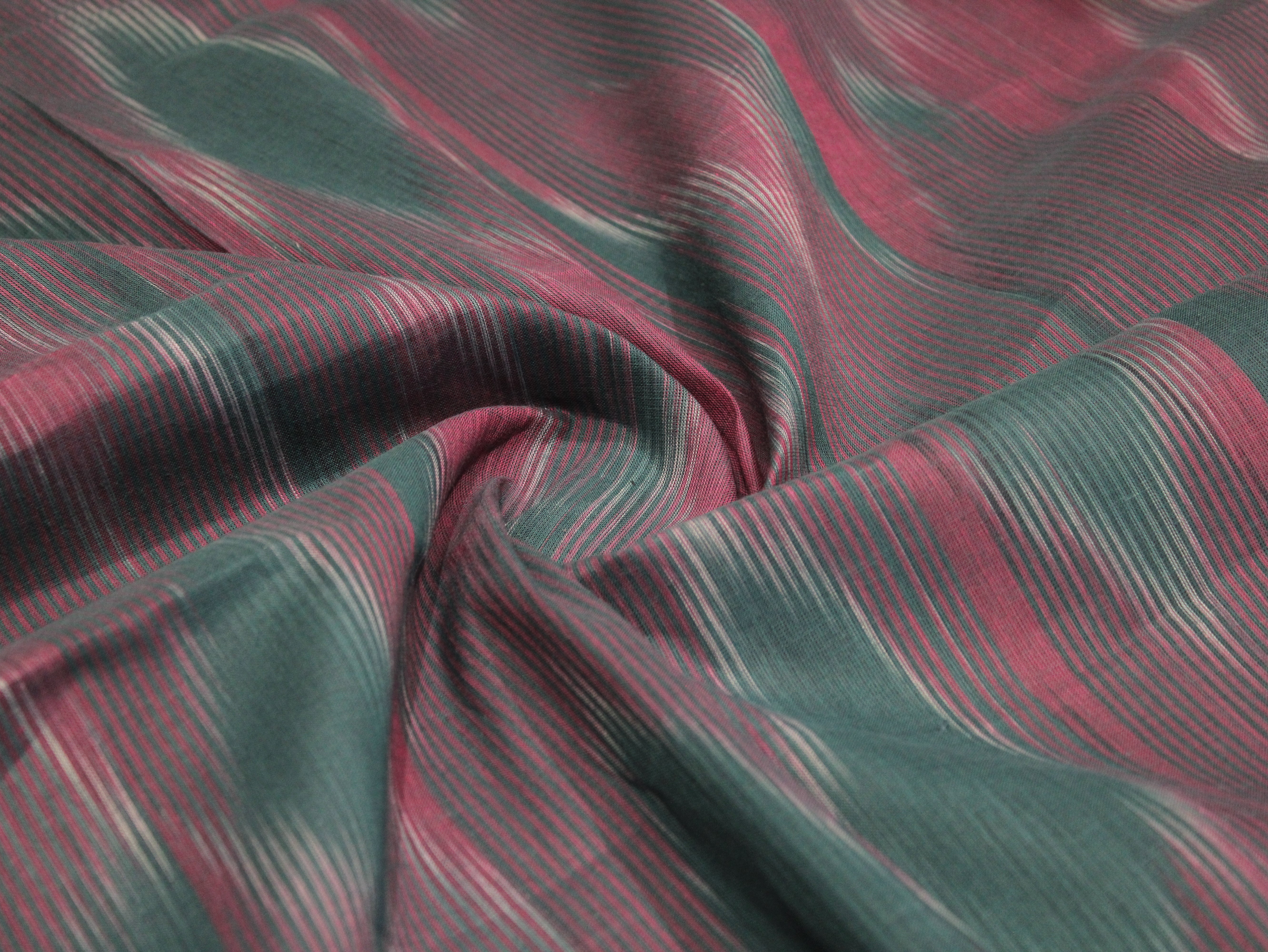 Mfoks : Handloom Pure Cotton Woven Fabric - Pastel Blue