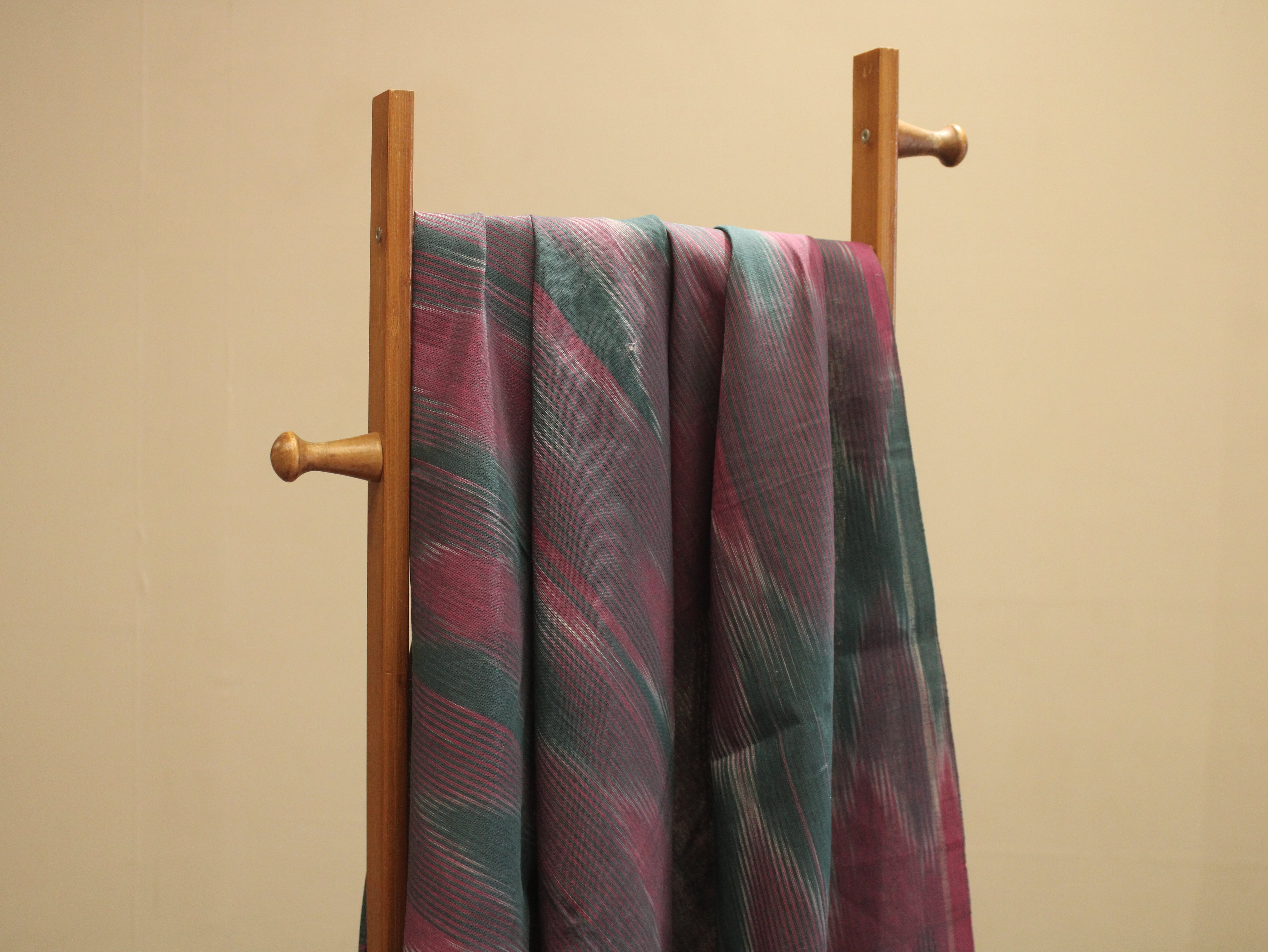Mfoks : Handloom Pure Cotton Woven Fabric - Pastel Blue