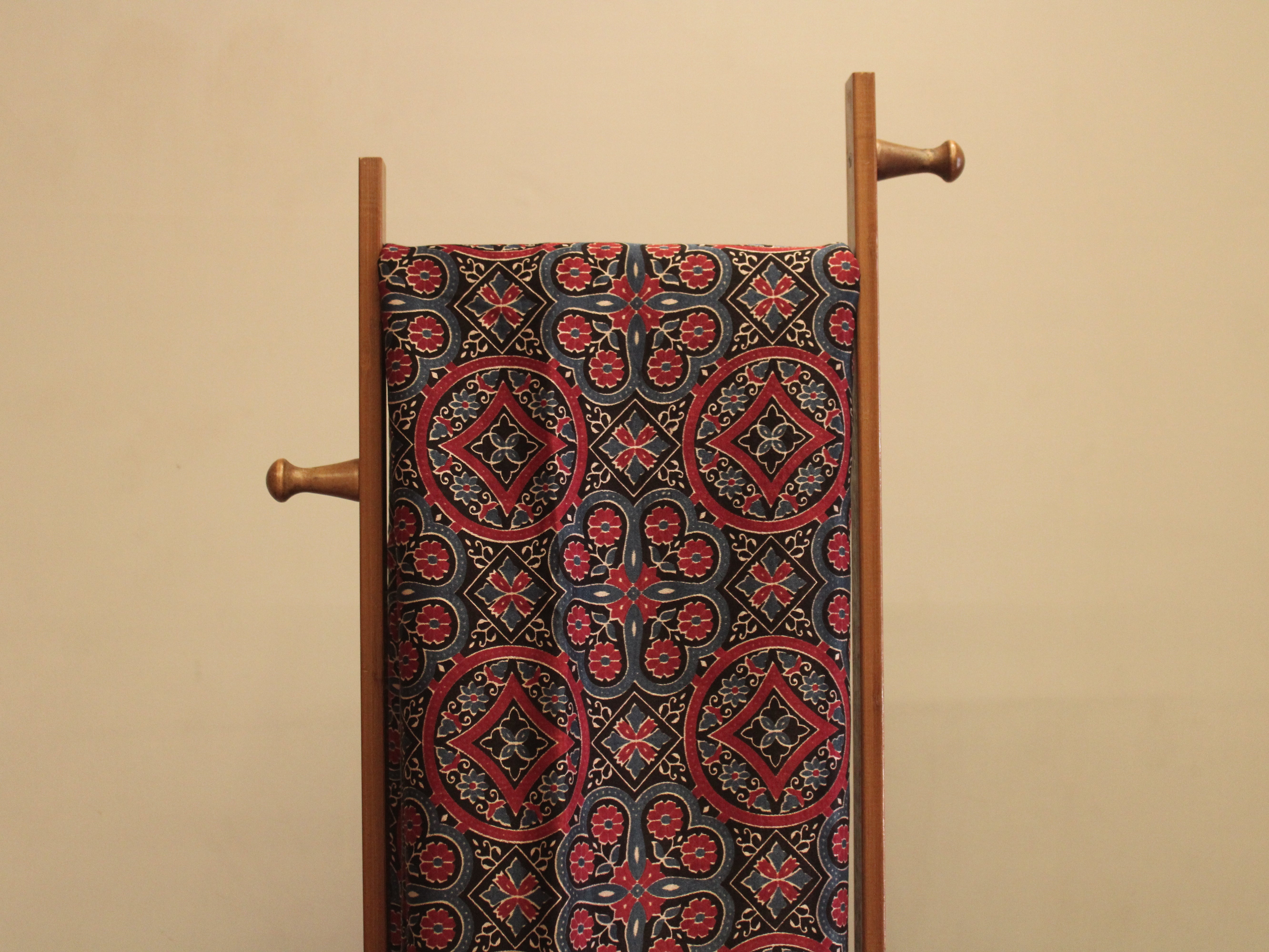 Viscose Gaji Silk Ajrakh Fabric