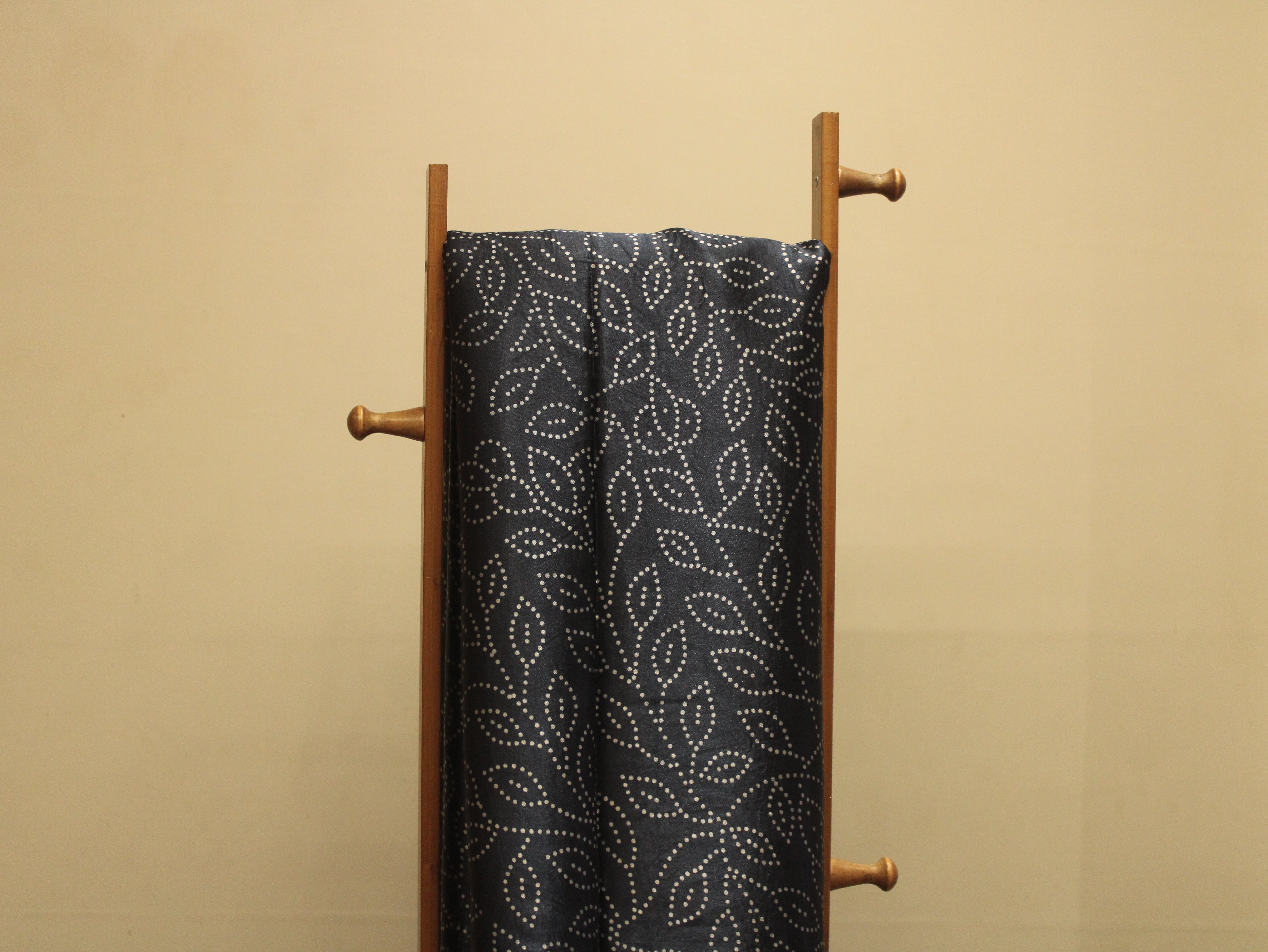 Viscose Gaji Silk Bandhini Fabric - Blue